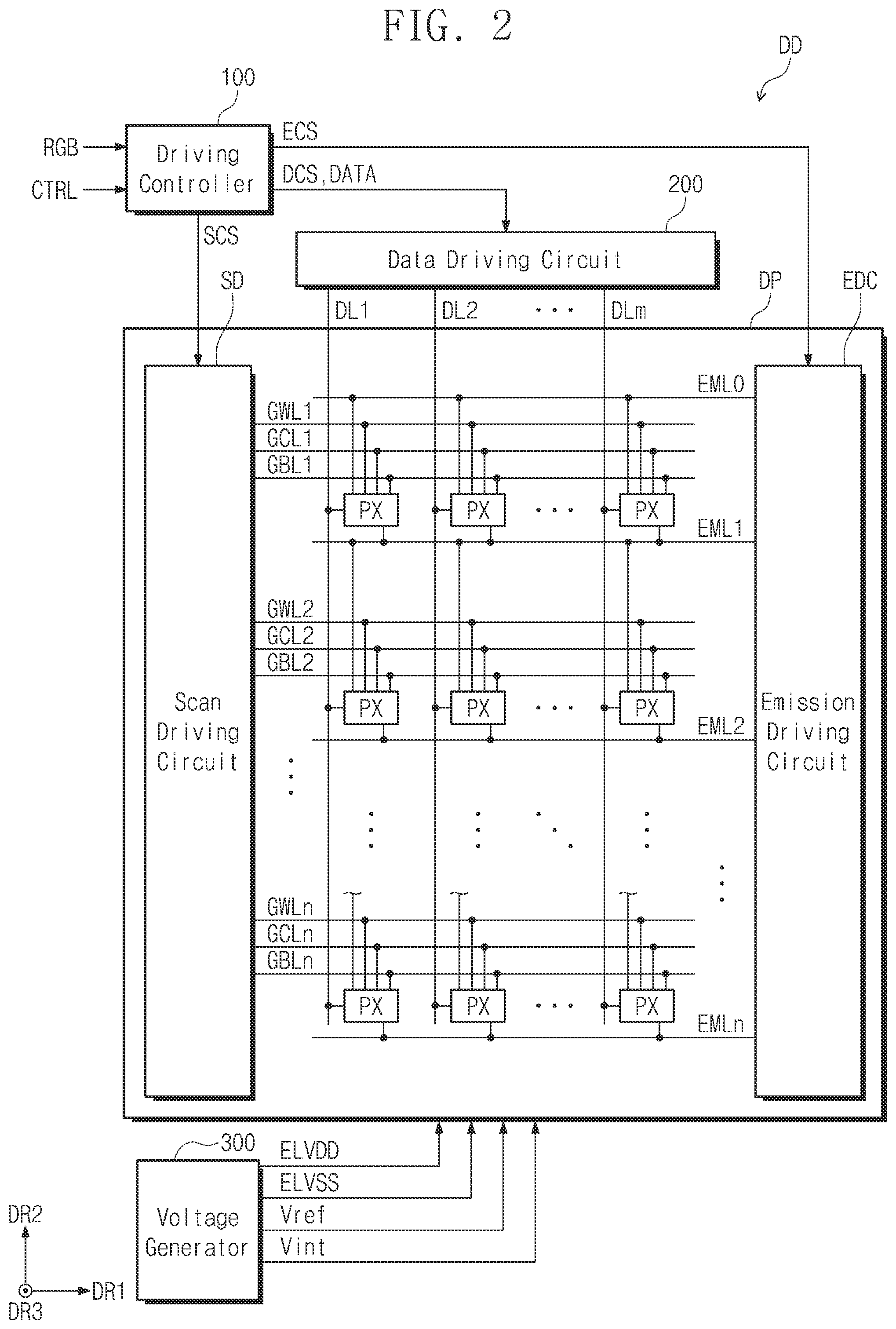 Patent US12579926 Figure 2 – Display device