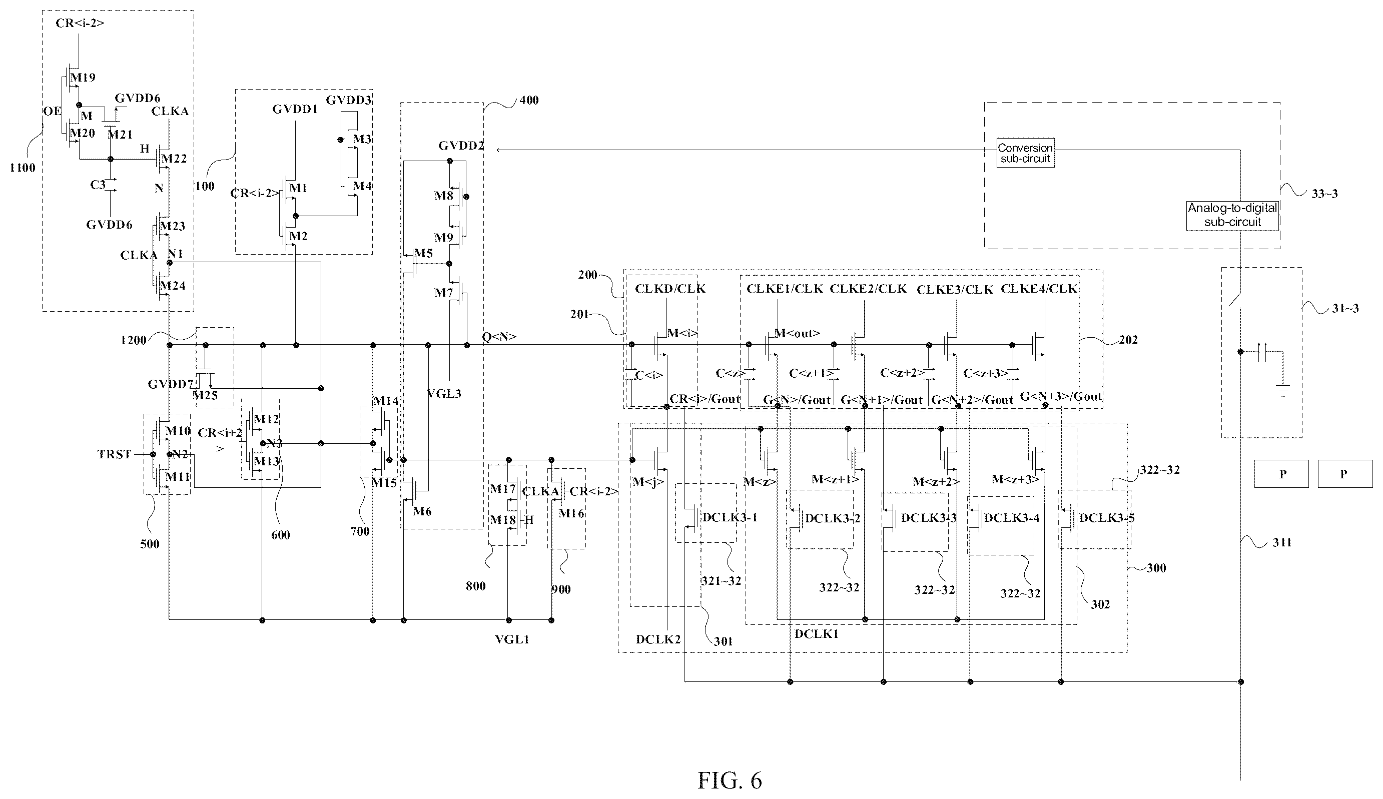 Patent US12579945 Figure 6 – Shift register, gate driver circuit and display device