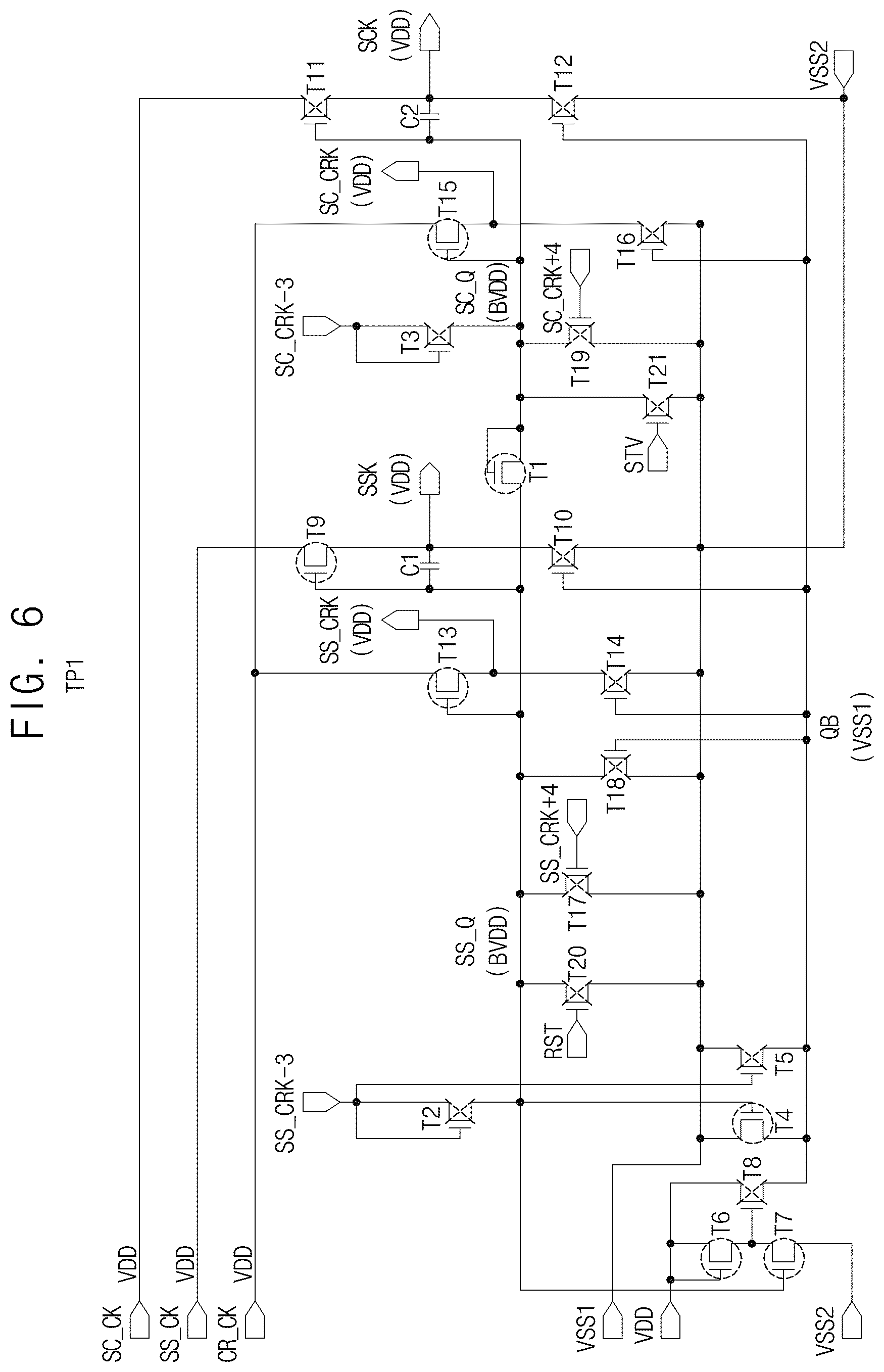 Patent US12579946 Figure 6 – Gate driver and display device