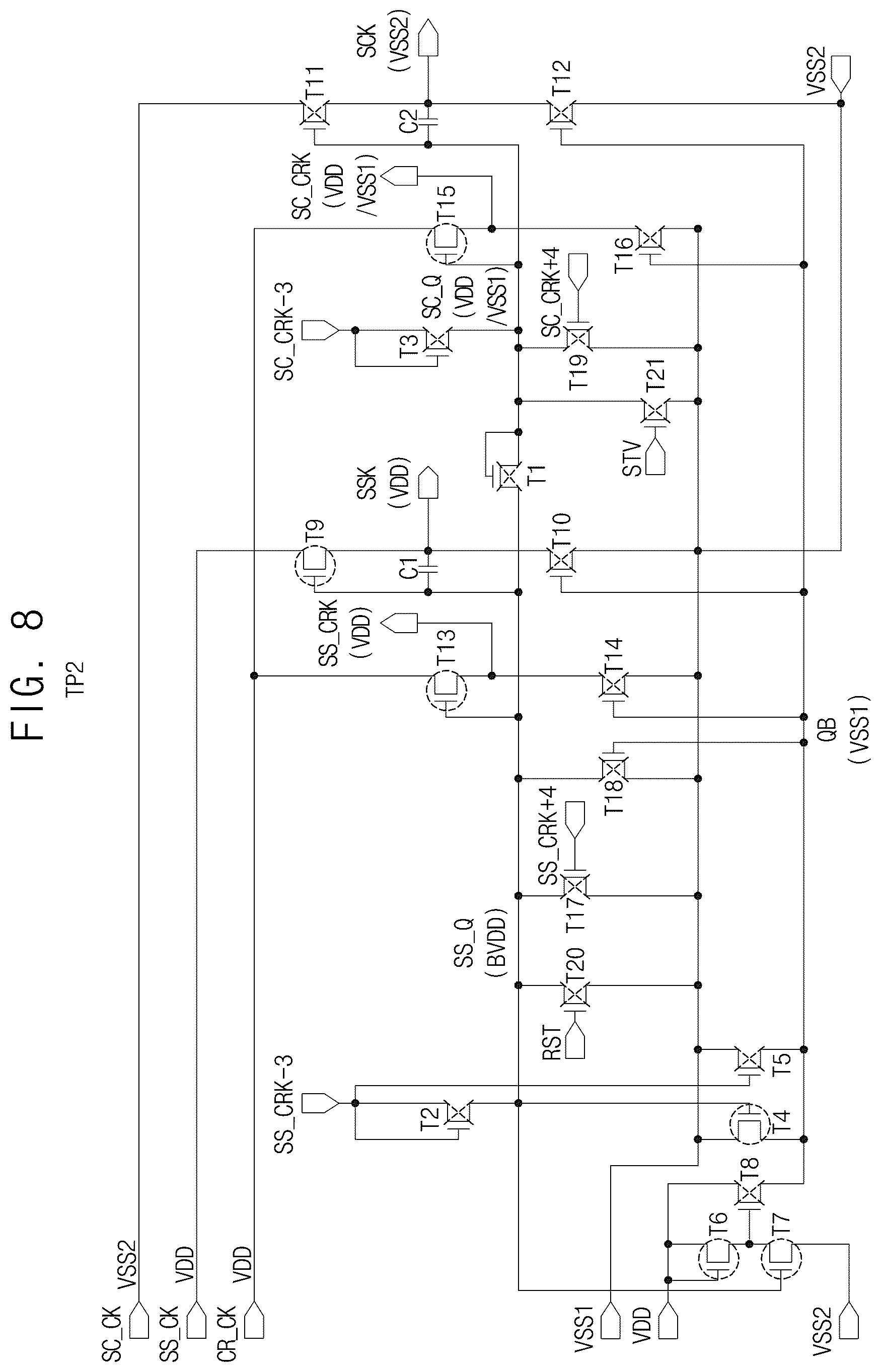 Patent US12579946 Figure 8 – Gate driver and display device