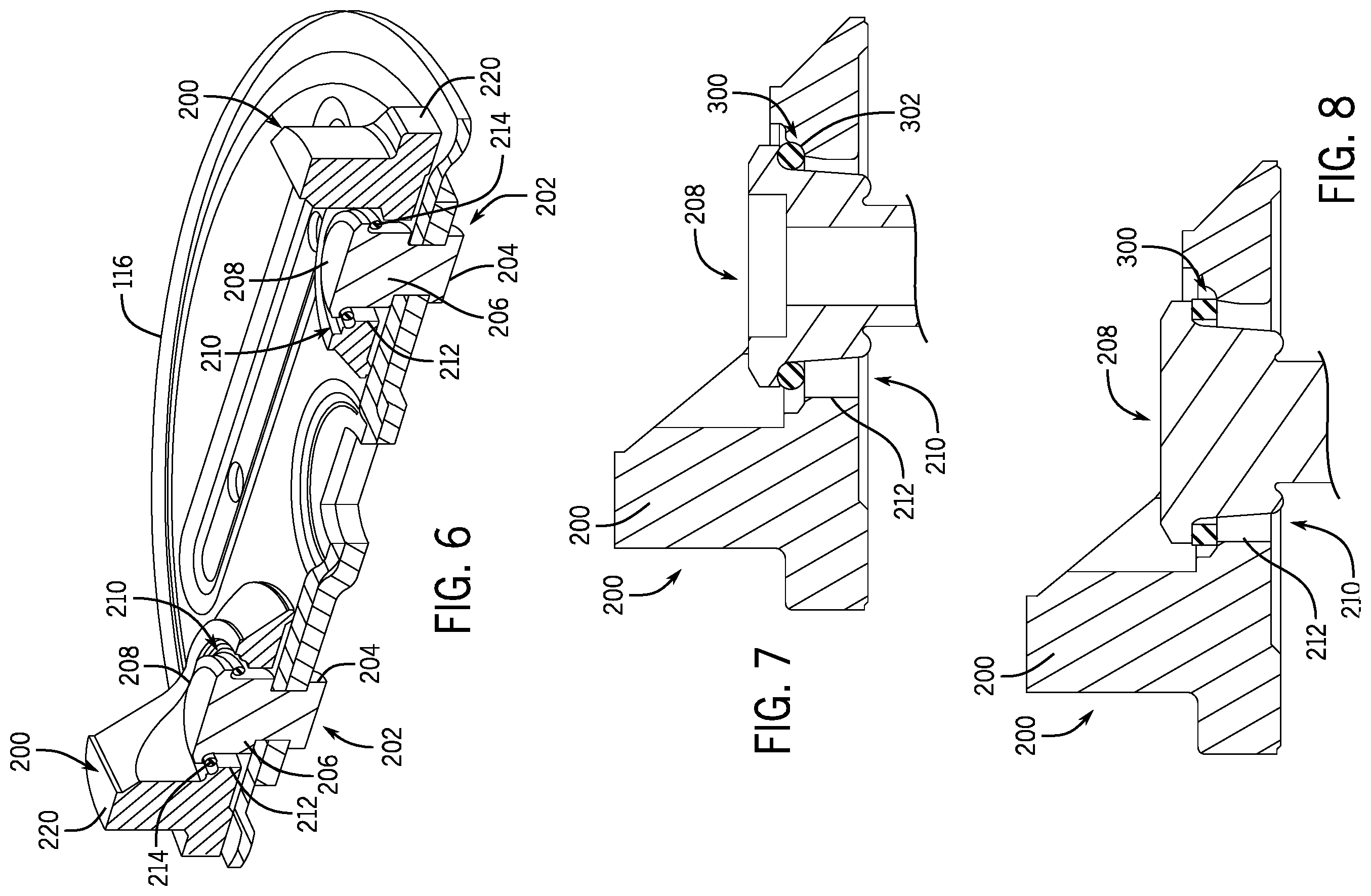 Patent US12579963 Figure 4 – Sound dampening swiveling lugs for waste disposer