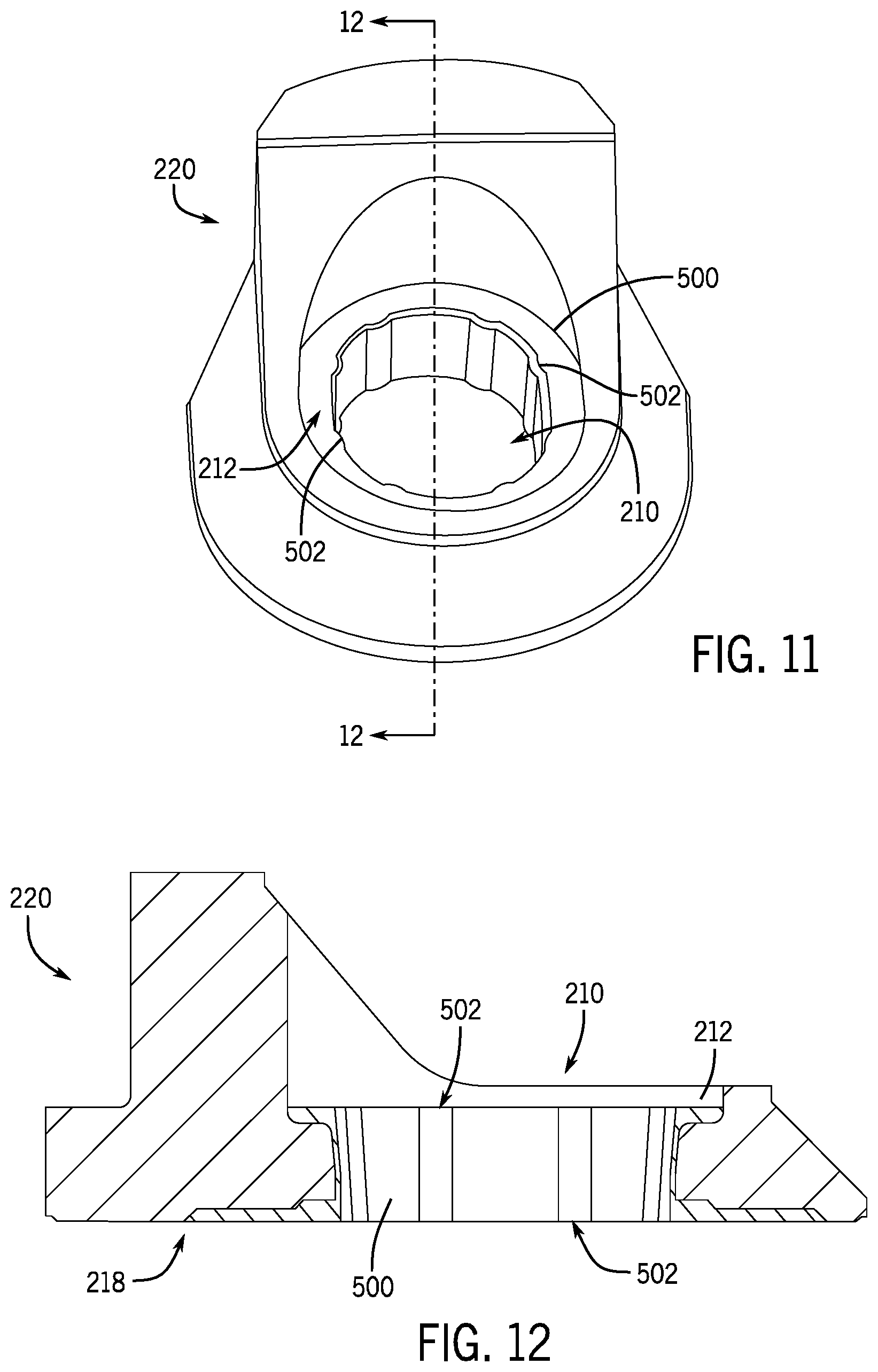 Patent US12579963 Figure 6 – Sound dampening swiveling lugs for waste disposer