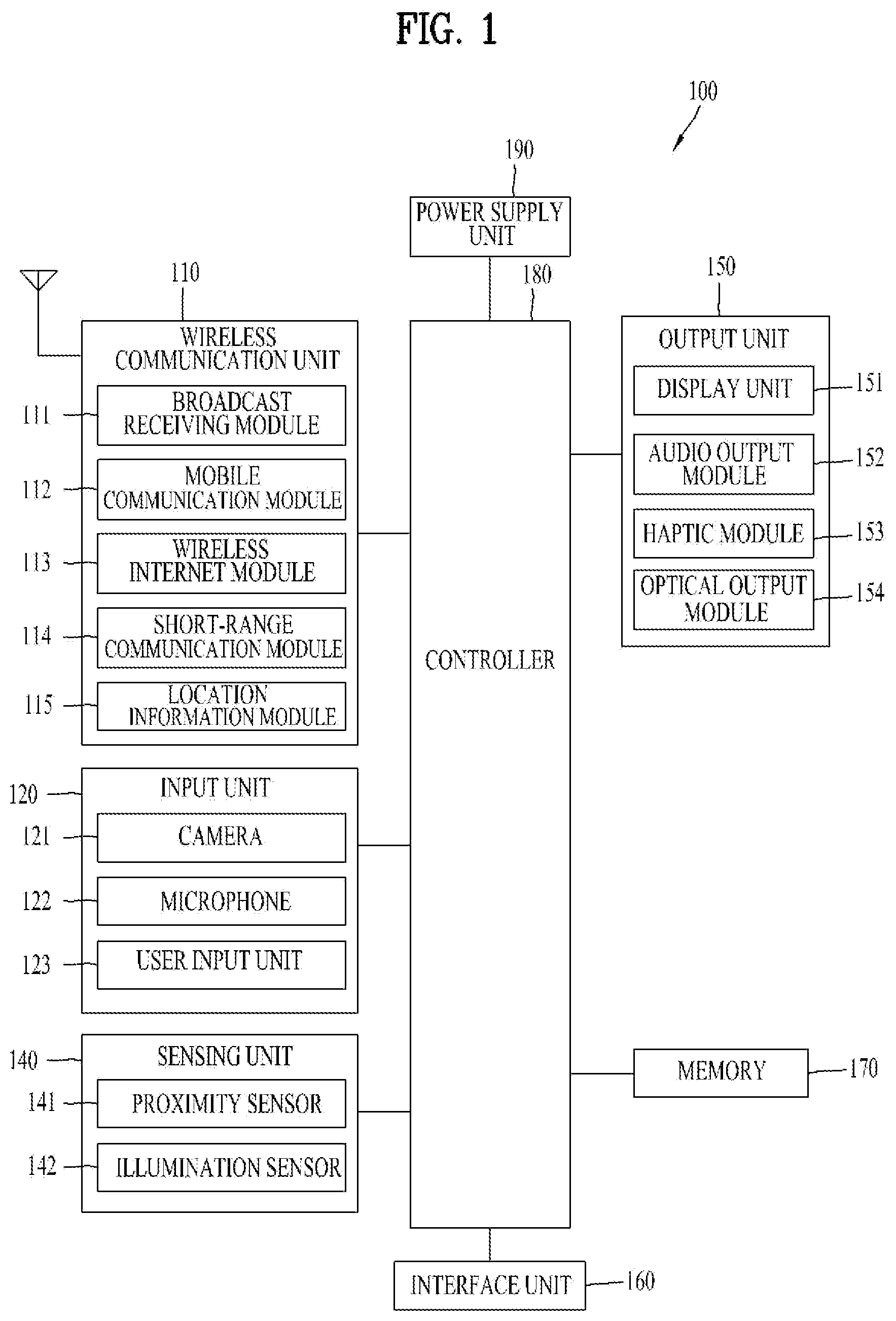 Patent US12581000 Figure 1 – Mobile terminal