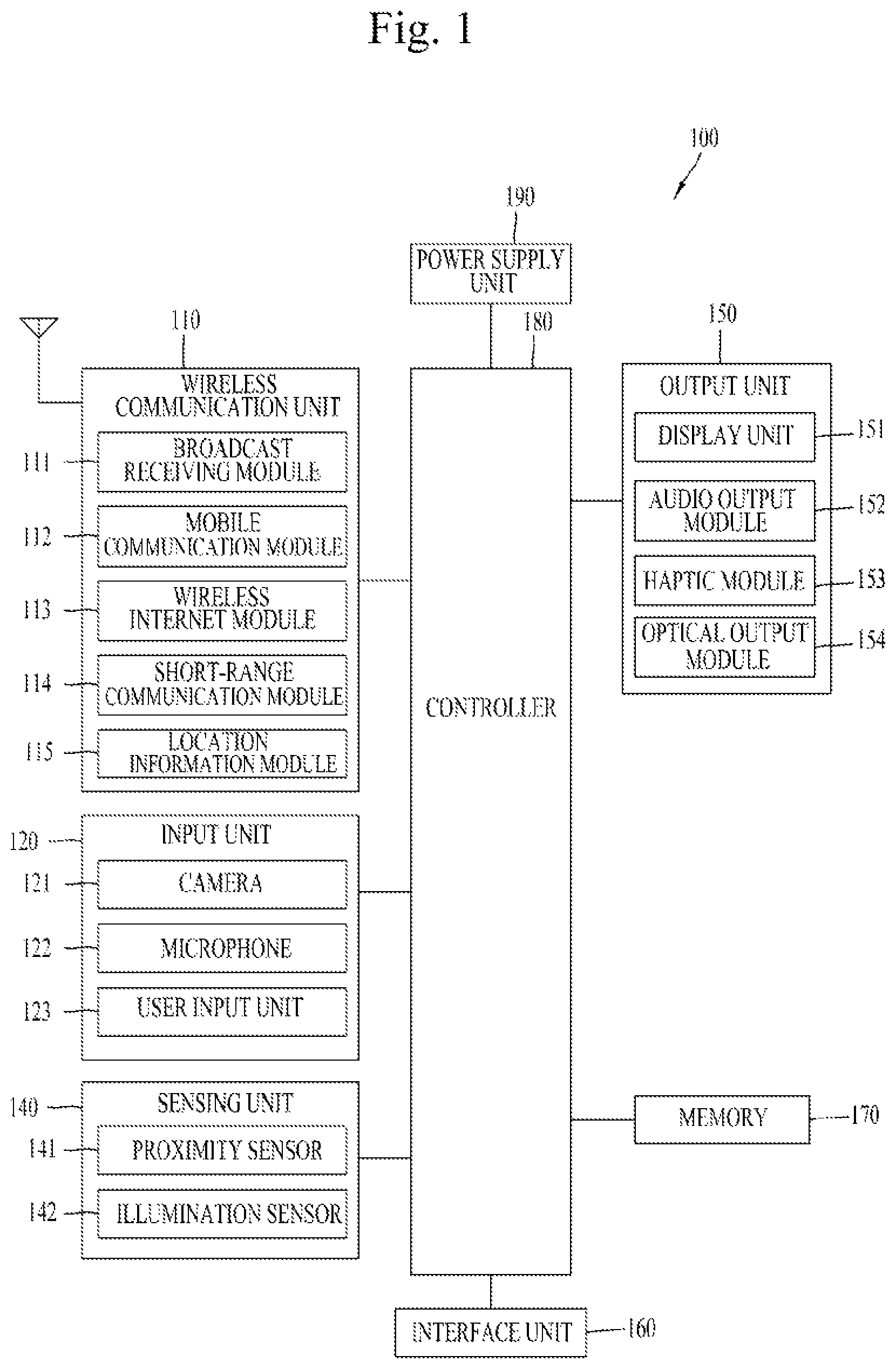 Patent US12581001 — Mobile terminal — Figure 1