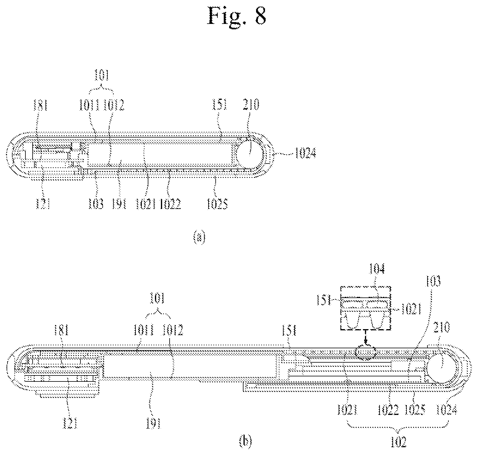 Patent US12581001 Figure 8 – Mobile terminal