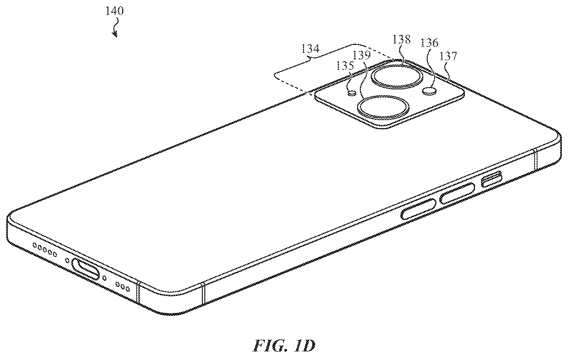 Patent US12581003 Figure 4 – Handheld electronic device