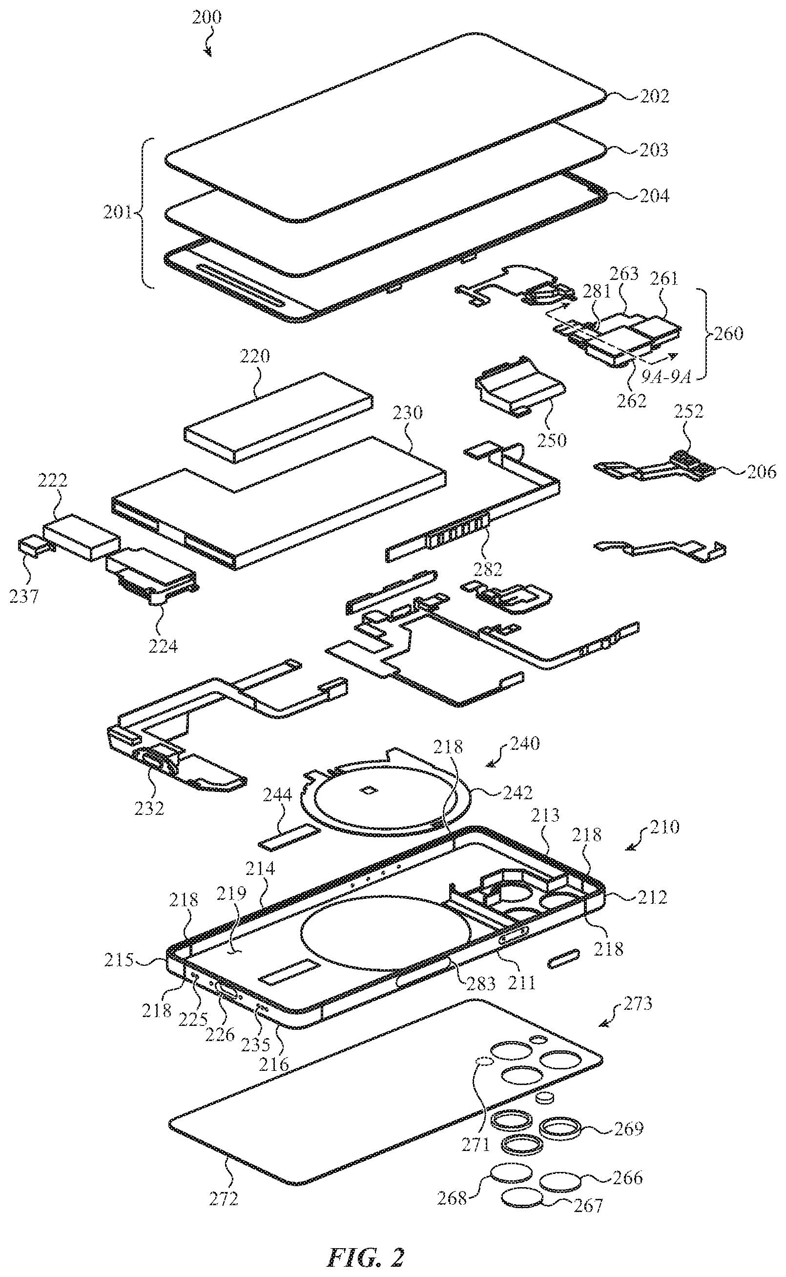 Patent US12581003 Figure 5 – Handheld electronic device
