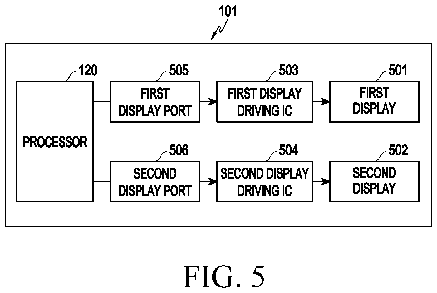 Patent US12581010 Figure 5 – Method for processing content and electronic device supporting the same