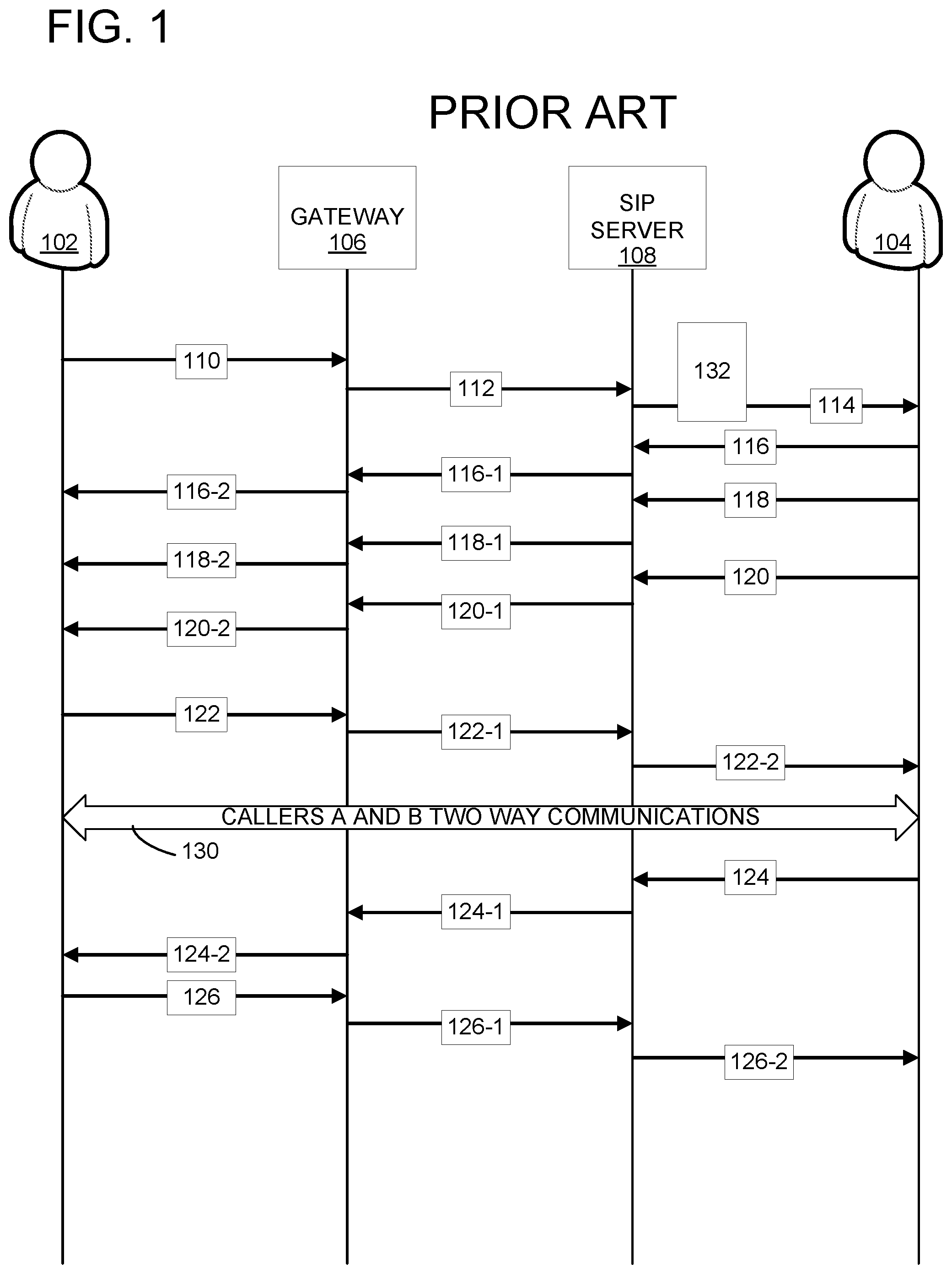 Patent US12581012 Figure 1 – Unique call progress tone invocation timer per client or access type