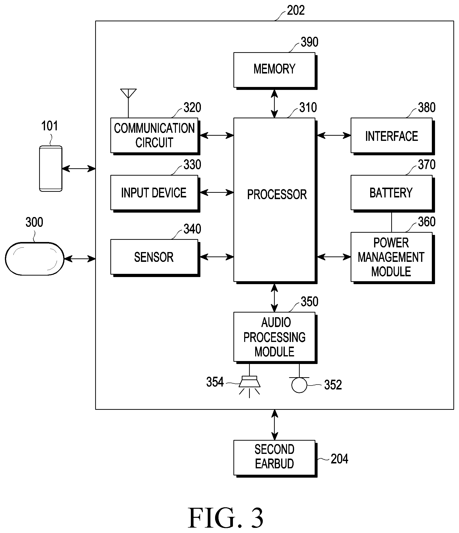 Patent US12581032 Figure 3 – Electronic device for audio recording and operating method thereof