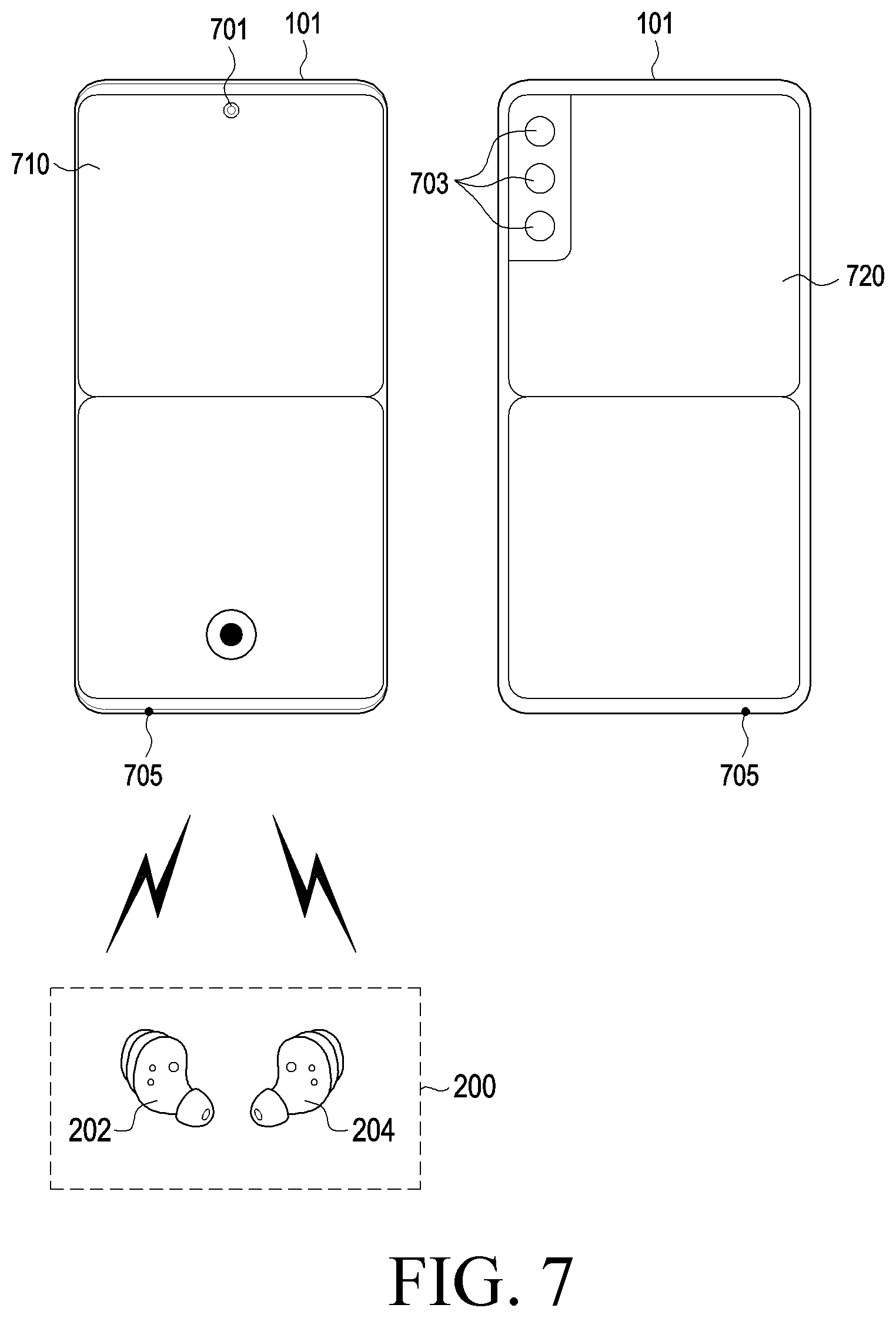 Patent US12581032 Figure 7 – Electronic device for audio recording and operating method thereof