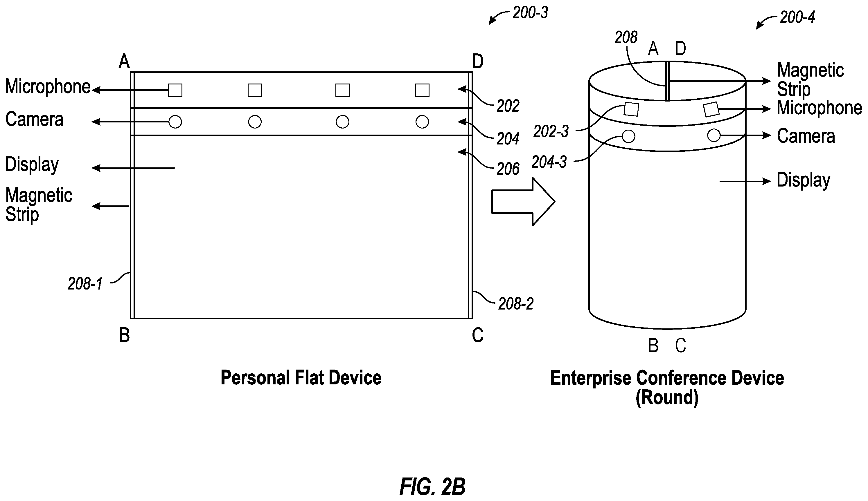 Patent US12581034 Figure 3 – Convertible computing device with conference form factor