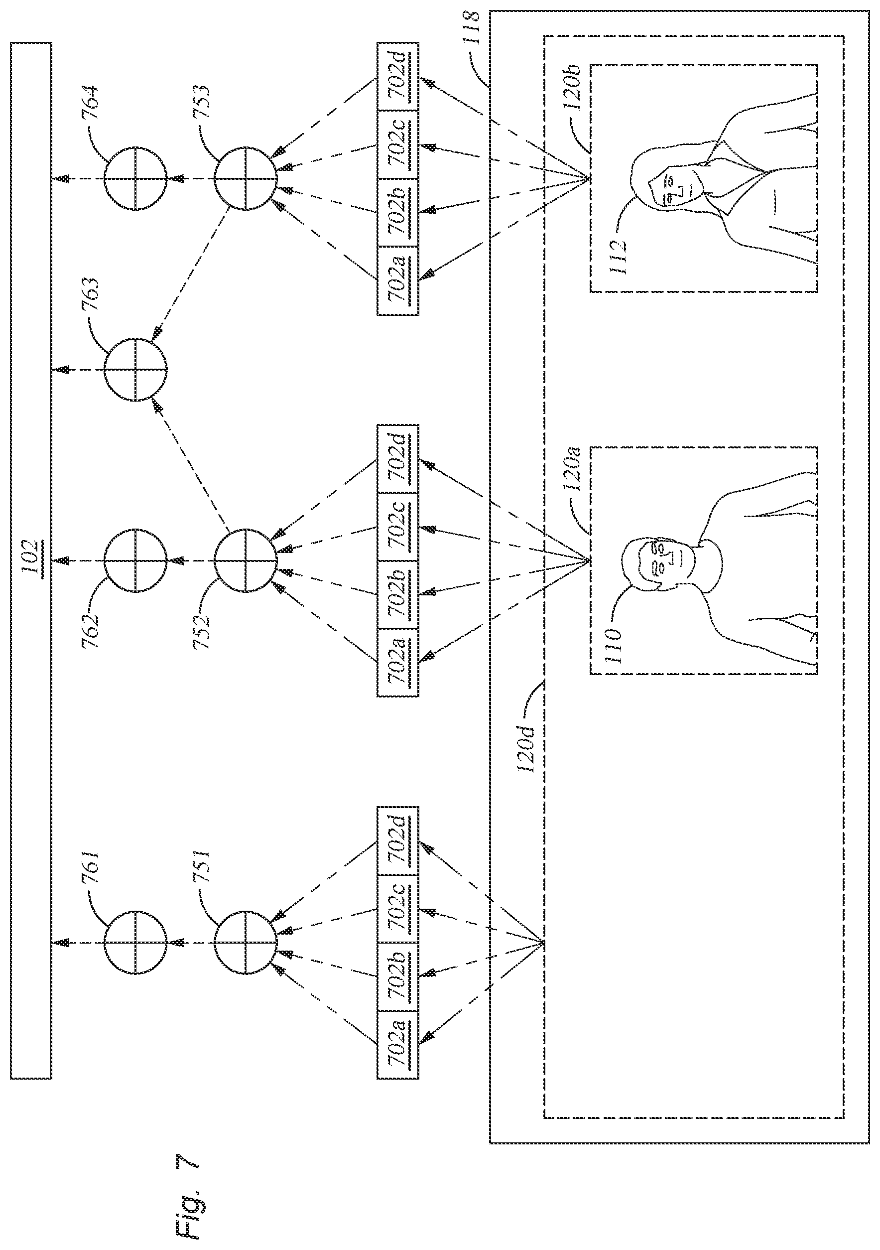 Patent US12581035 Figure 8 – Video conference with subtiling