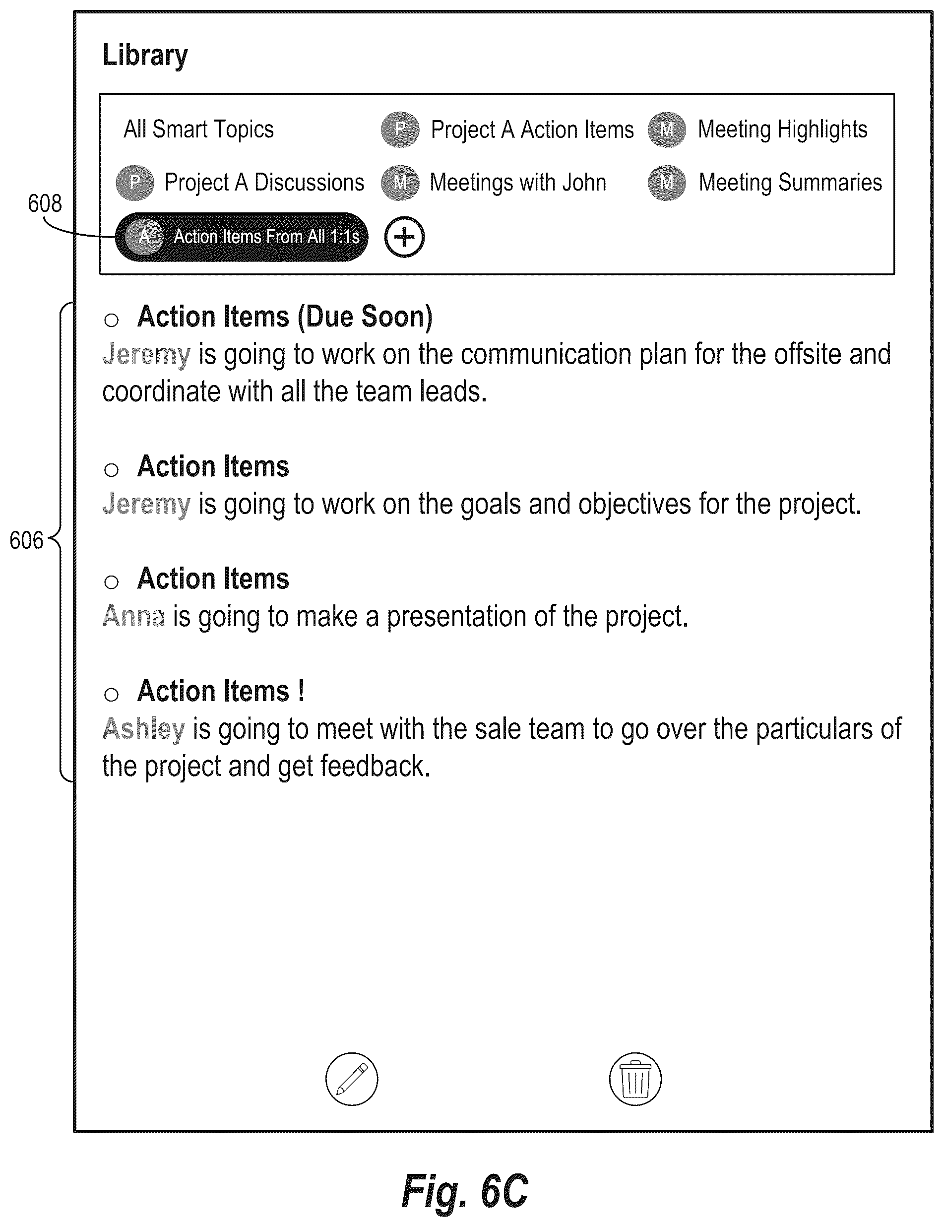Patent US12581037 Figure 10 – Generating smart topics for video calls using a large language model and a context transformer engine