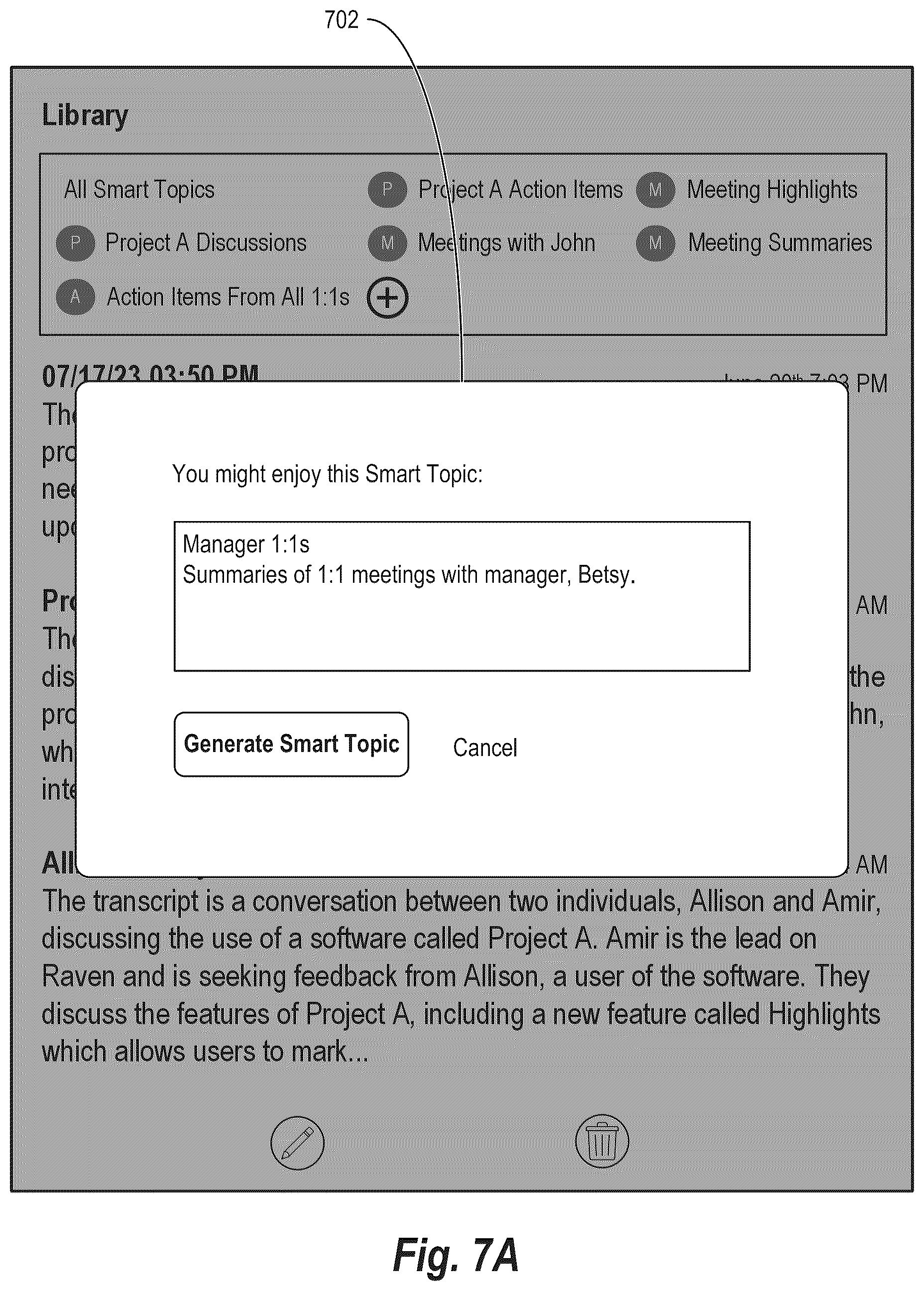 Patent US12581037 Figure 11 – Generating smart topics for video calls using a large language model and a context transformer engine