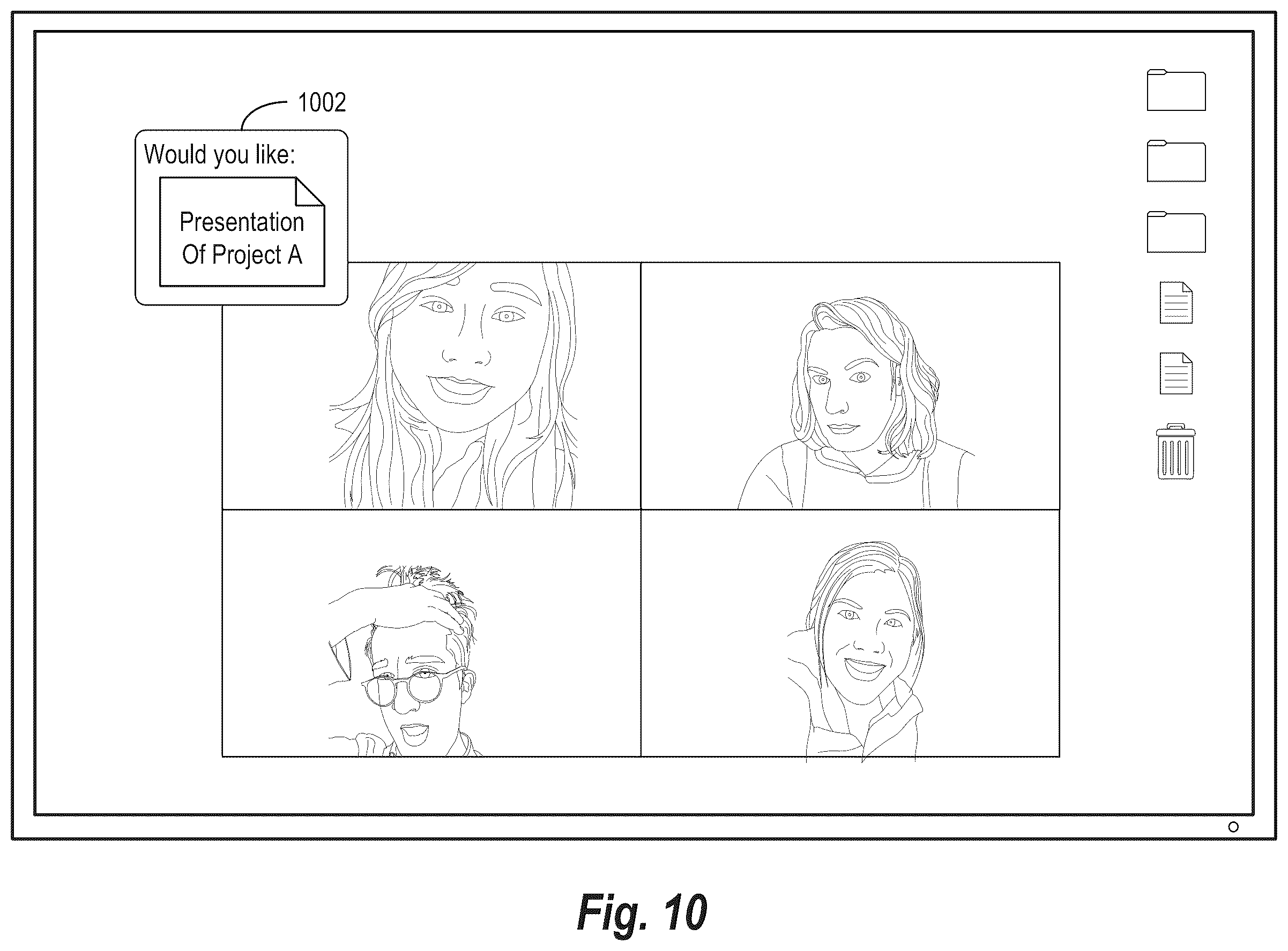 Patent US12581037 Figure 17 – Generating smart topics for video calls using a large language model and a context transformer engine