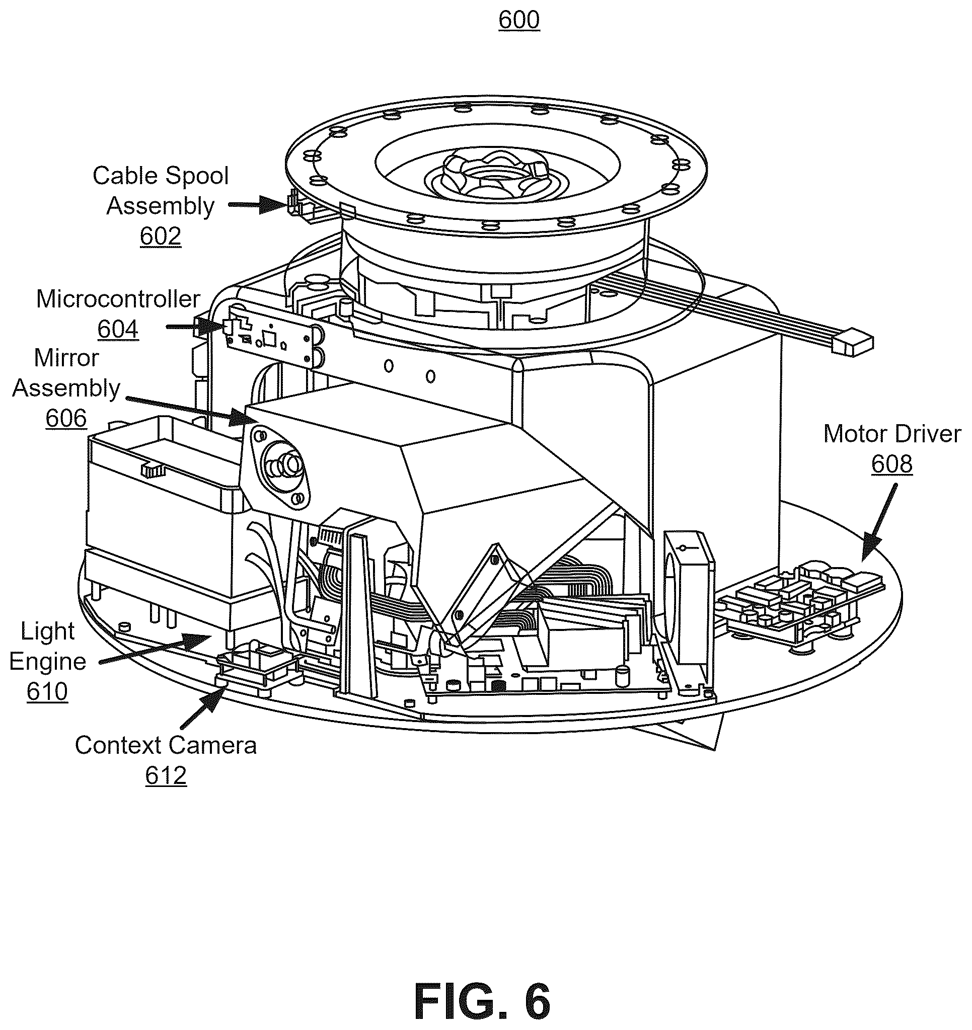 Patent US12581044 Figure 6 – Computer vision-based projection steering