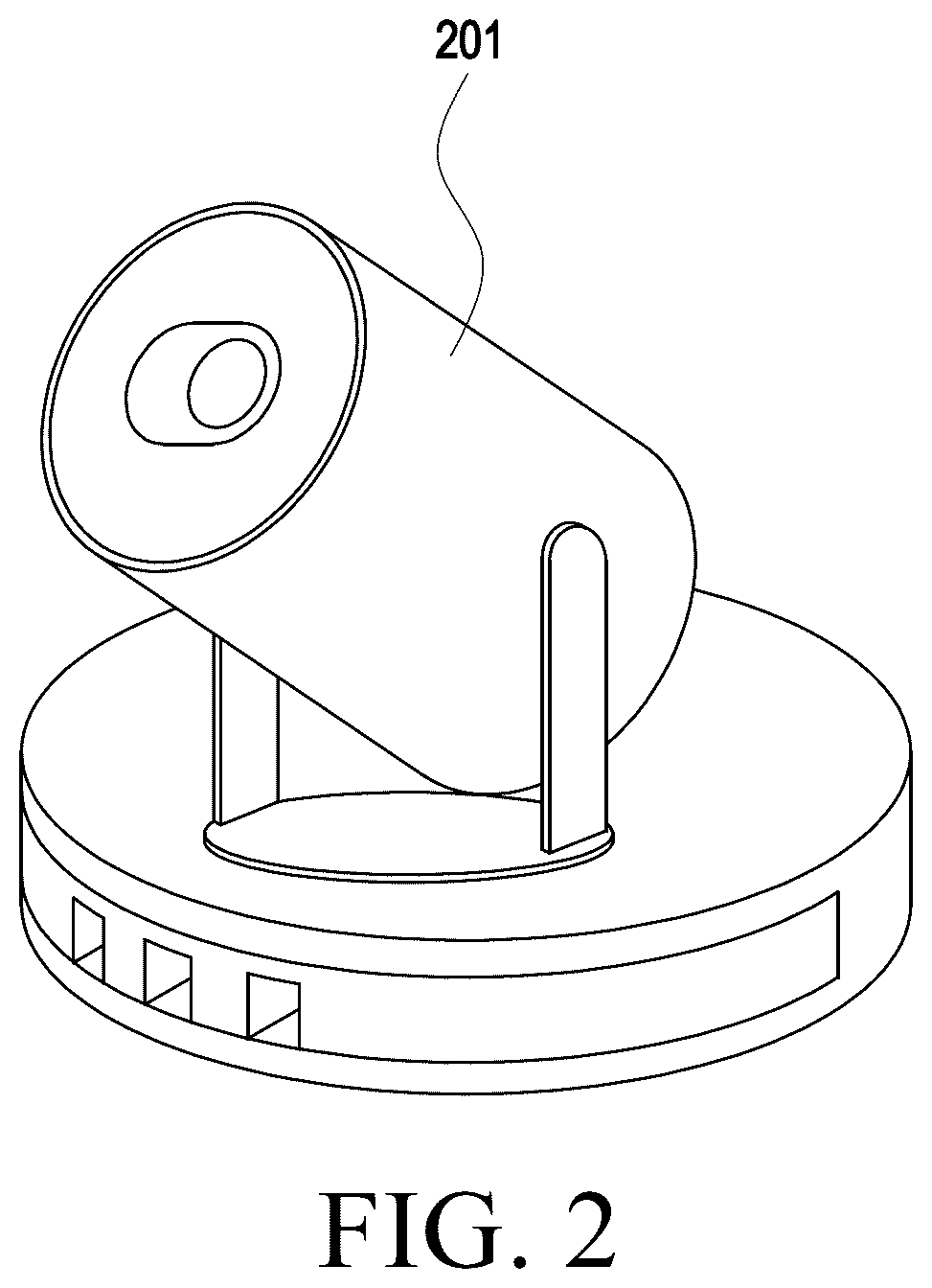 Patent US12581045 Figure 2 – Electronic device including projector for outputting beam and method of operating same