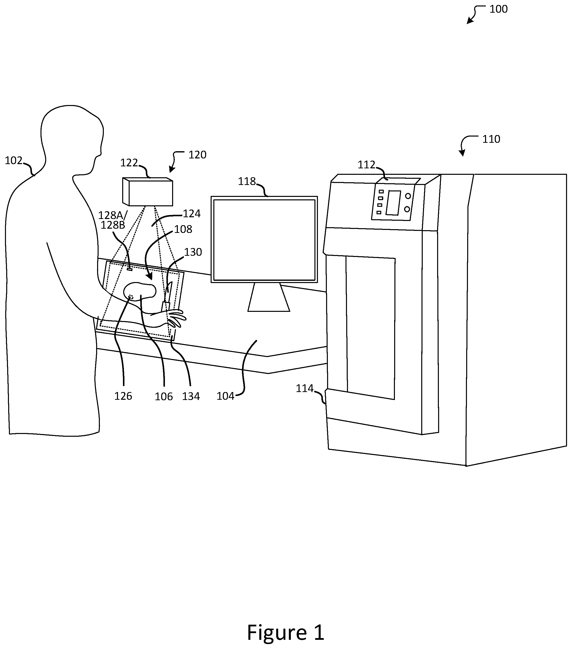 Patent US12581046 Figure 1 – Pathology review station