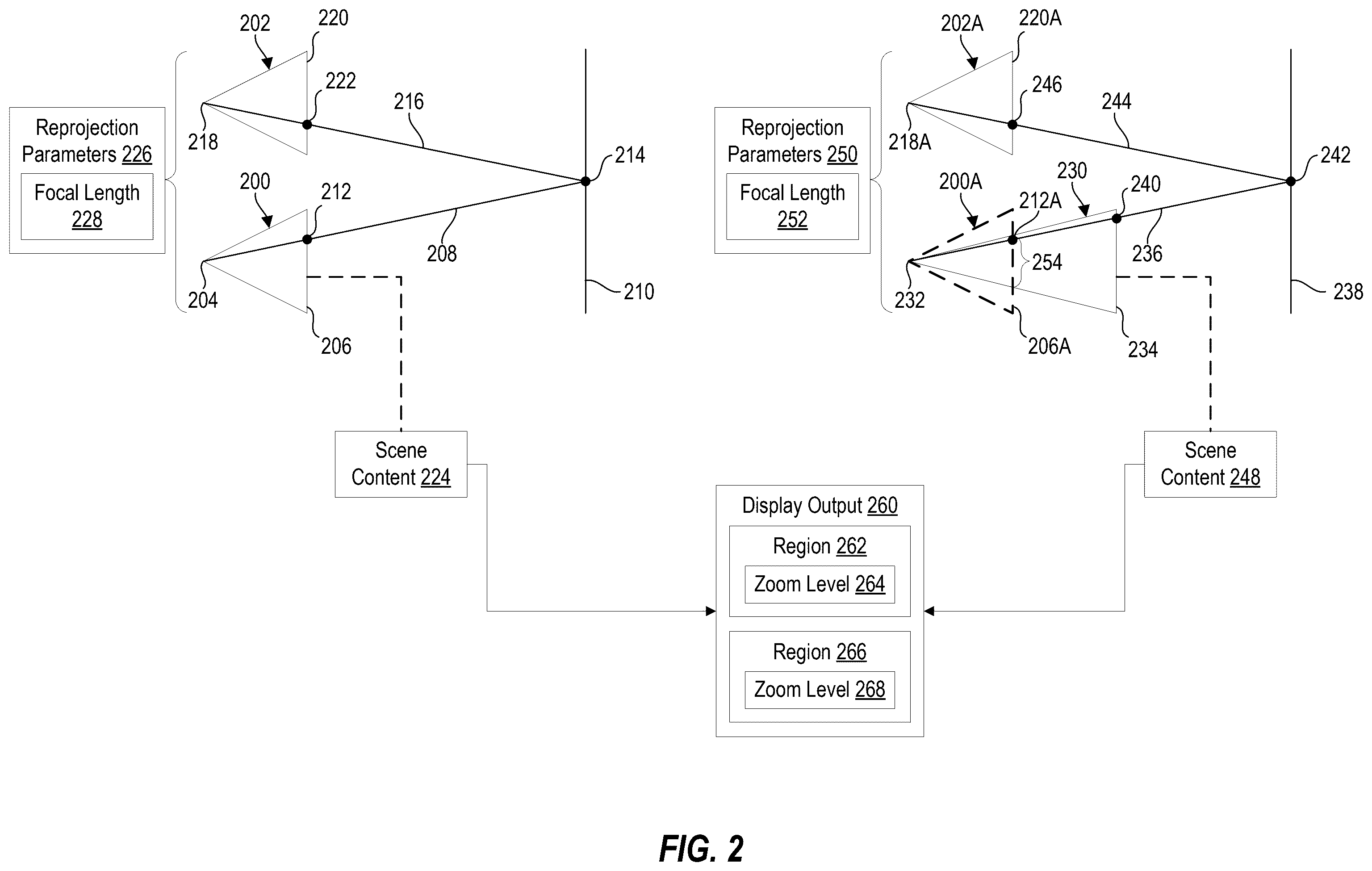 Patent US12581053 Figure 2 – Pass-through zoom mode for head-mounted displays