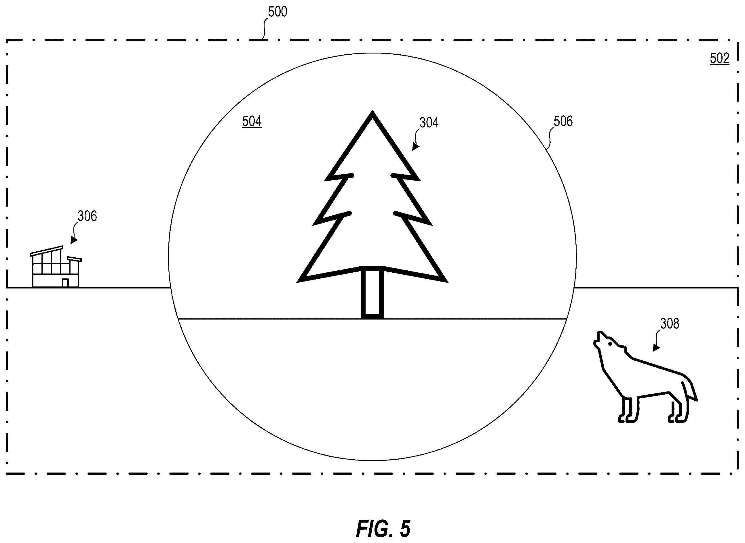 Patent US12581053 Figure 5 – Pass-through zoom mode for head-mounted displays