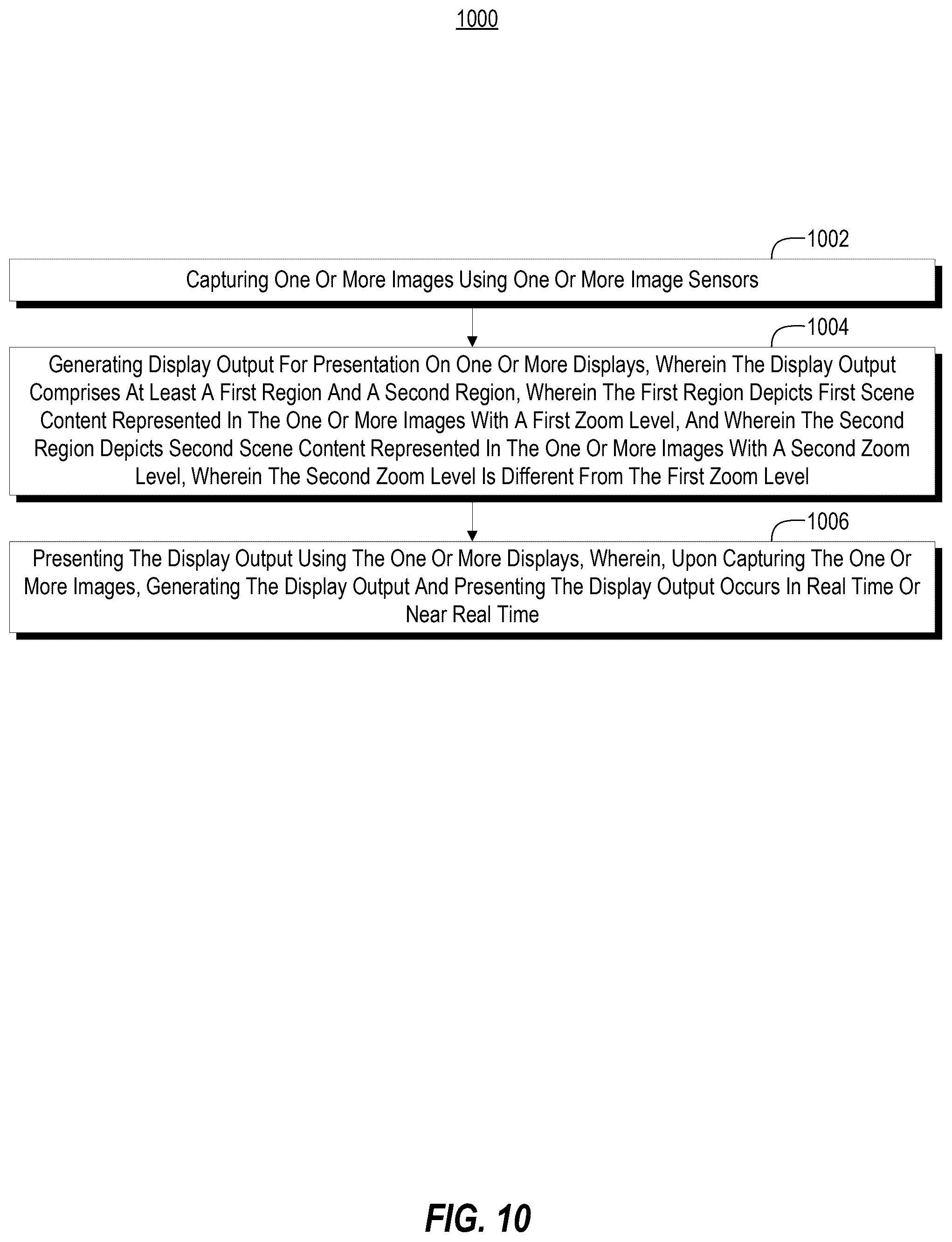 Patent US12581053 Figure 10 – Pass-through zoom mode for head-mounted displays