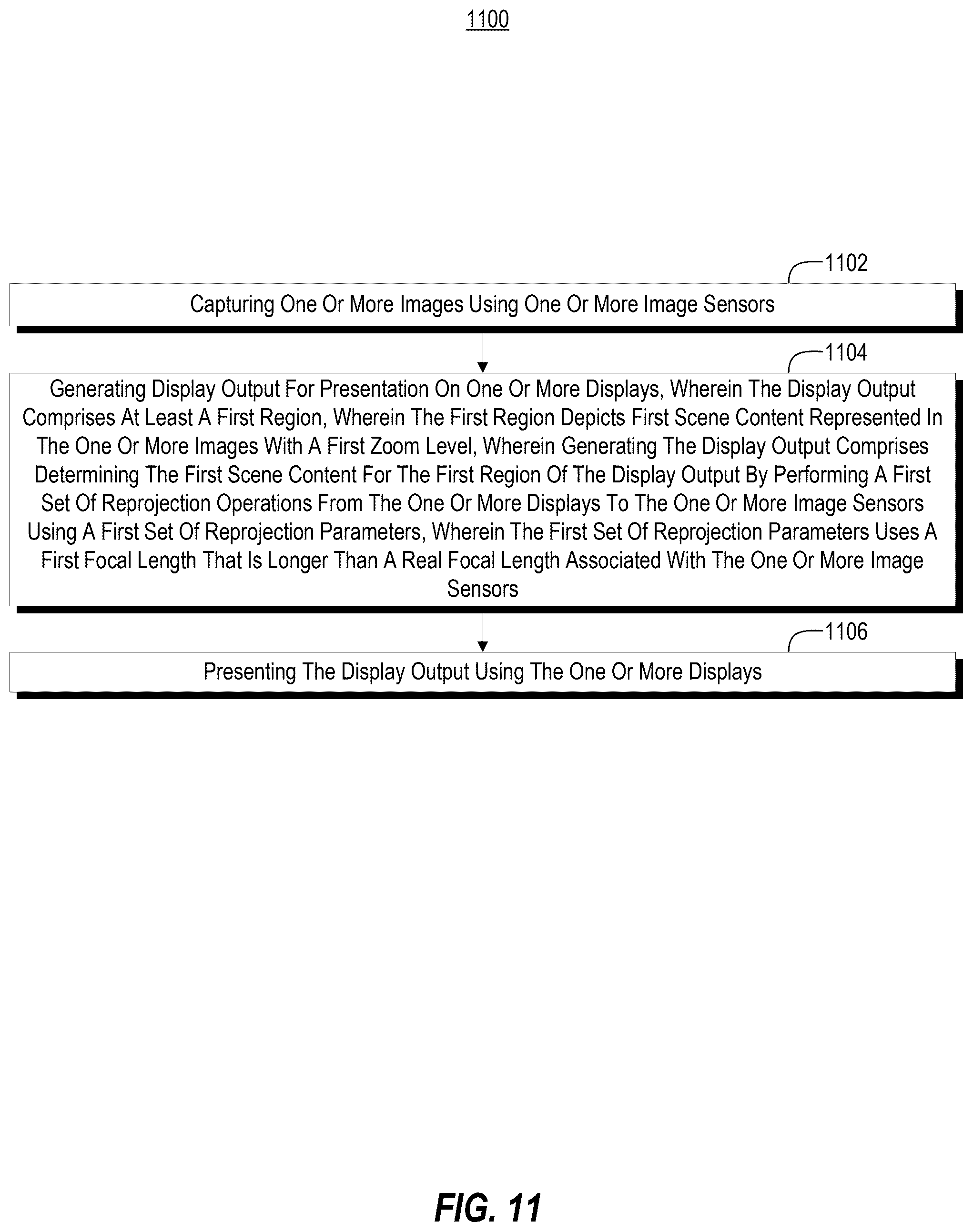 Patent US12581053 Figure 11 – Pass-through zoom mode for head-mounted displays