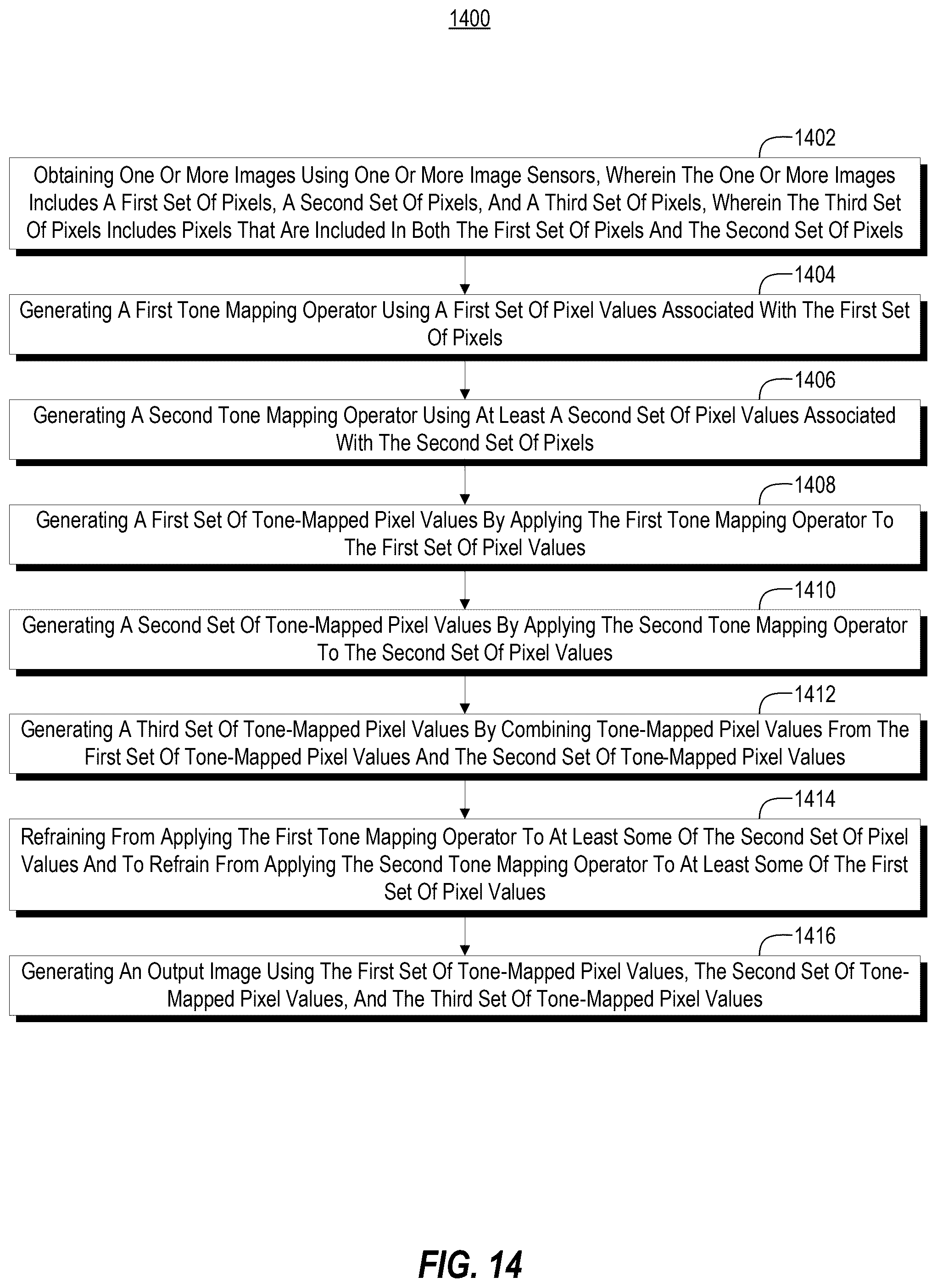 Patent US12581053 Figure 14 – Pass-through zoom mode for head-mounted displays