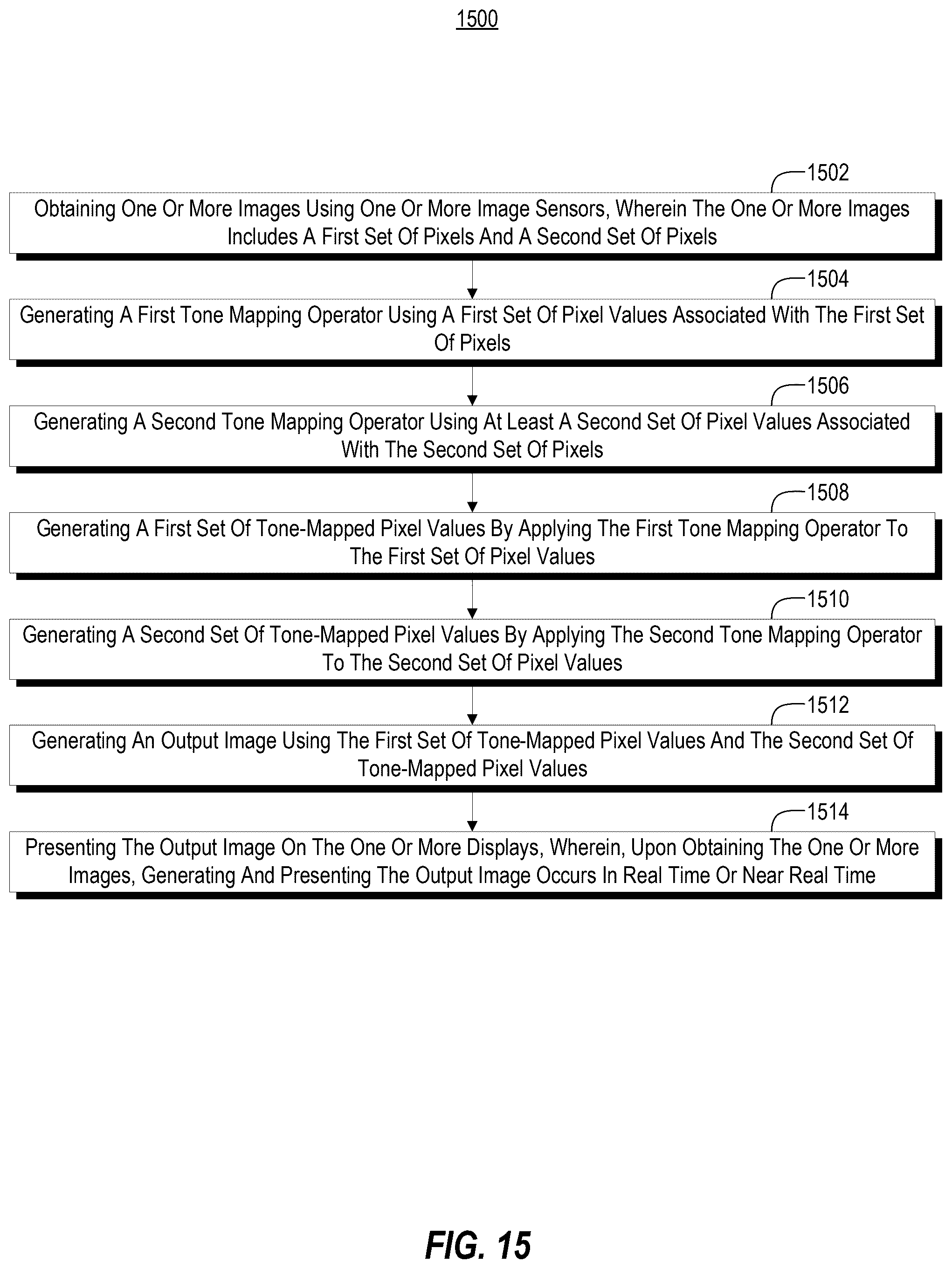 Patent US12581053 Figure 15 – Pass-through zoom mode for head-mounted displays