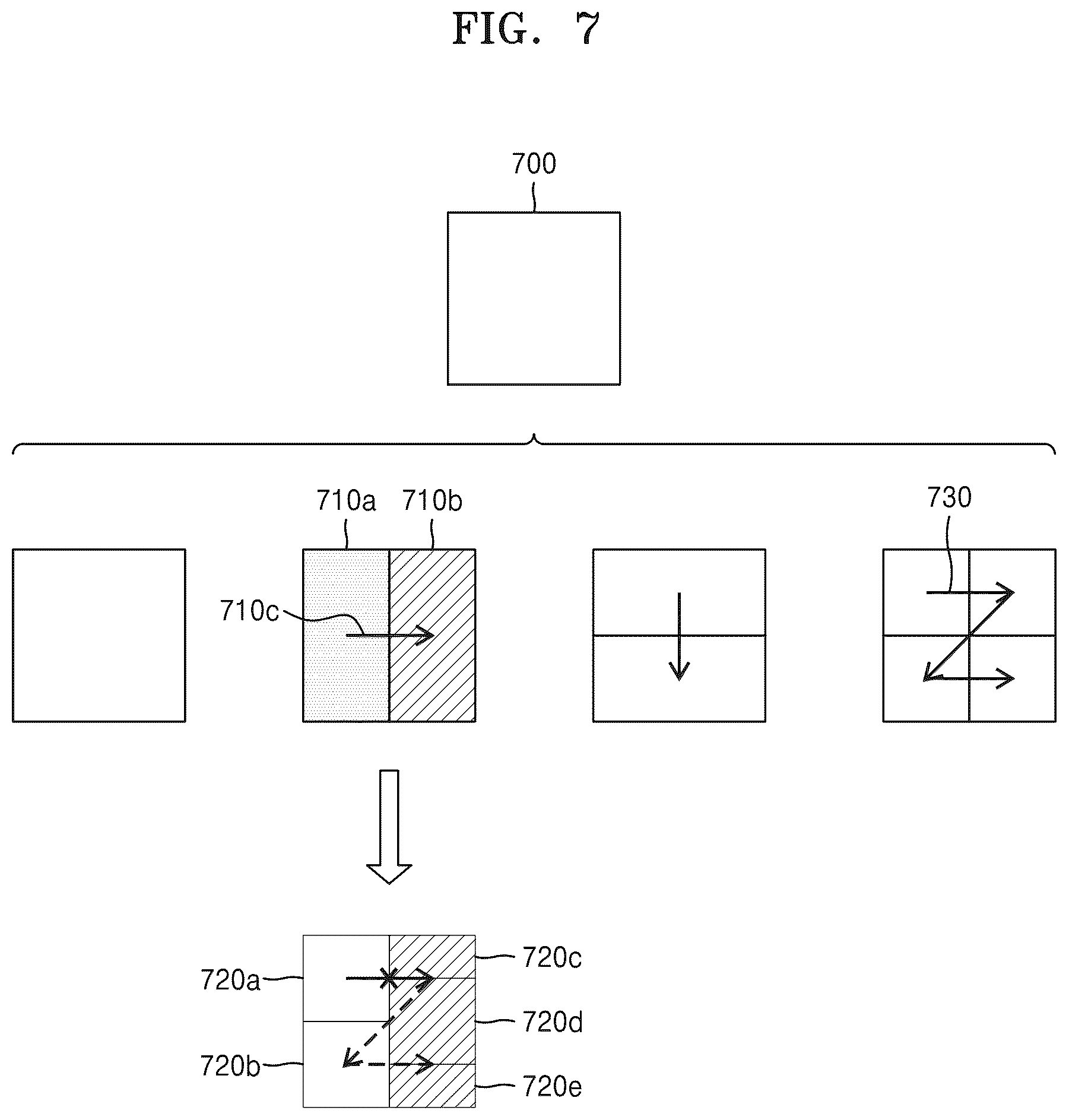 Patent US12581111 Figure 7 – Encoding and decoding method and device for determining a decoding order between a left and a right lower blocks