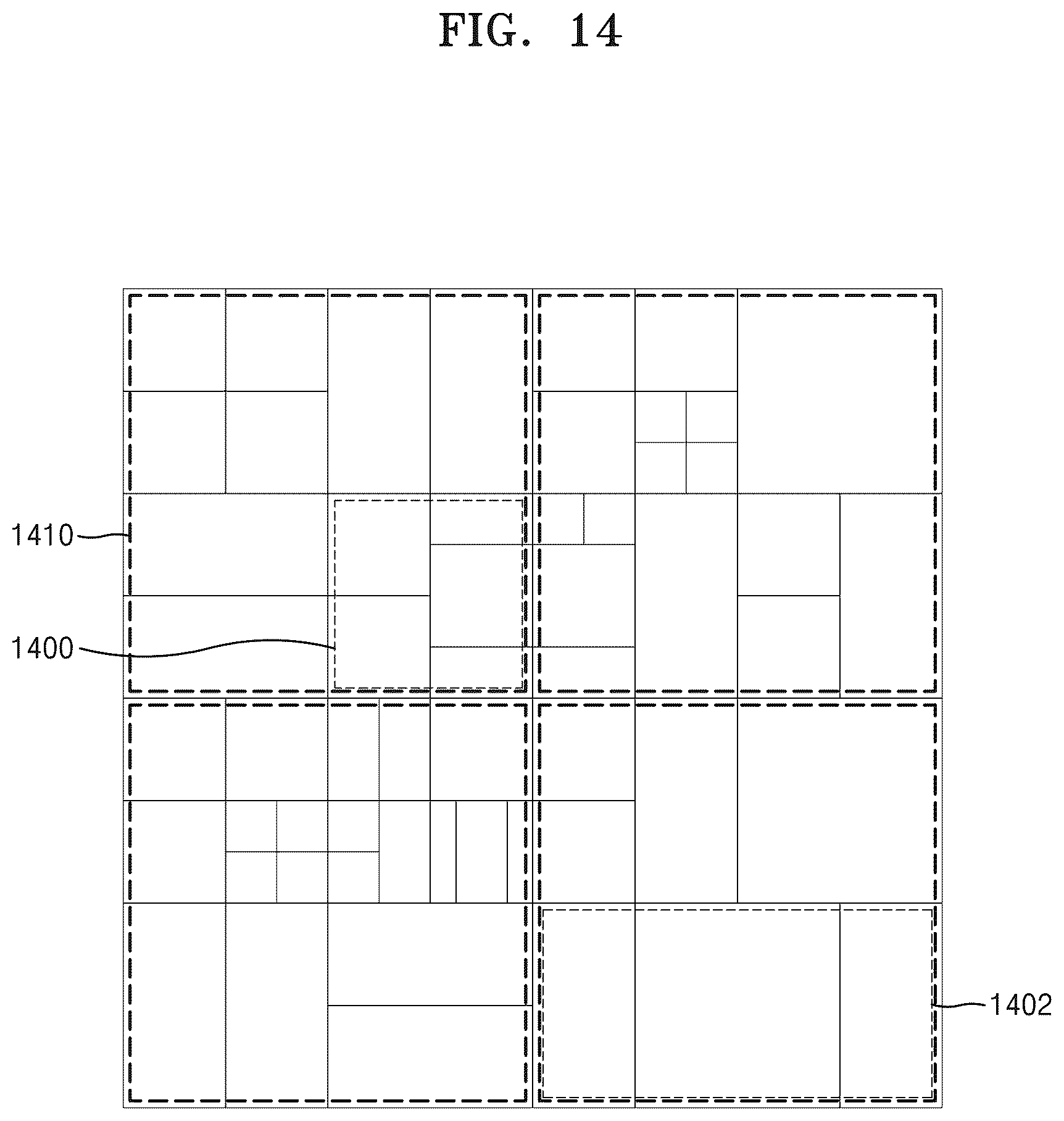 Patent US12581111 Figure 14 – Encoding and decoding method and device for determining a decoding order between a left and a right lower blocks