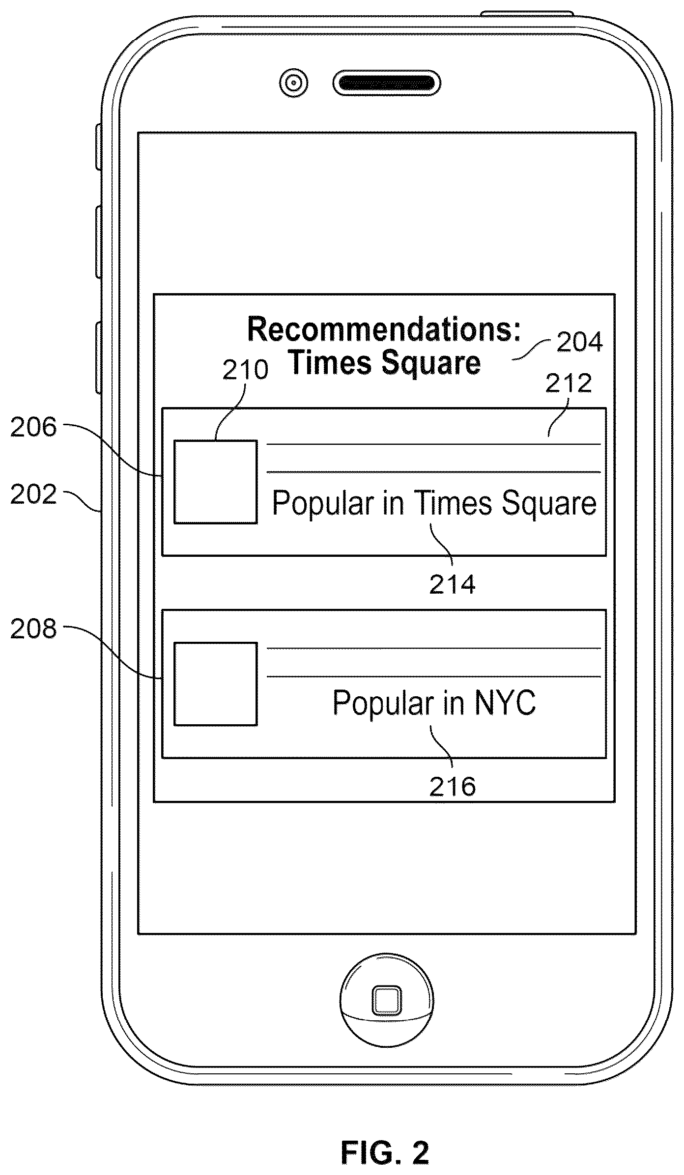 Patent US12581162 Figure 2 – Methods and systems for recommending media assets based on the geographic location at which the media assets are frequently consumed