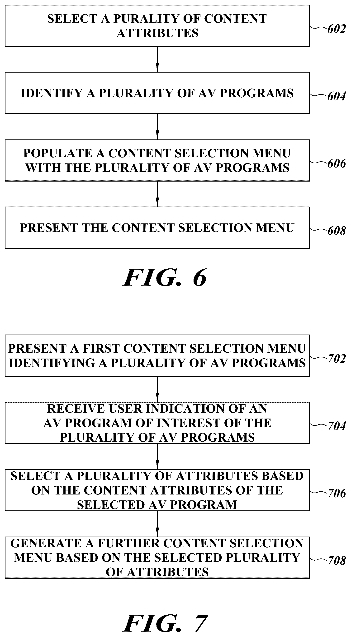 Patent US12581167 Figure 8 – Dynamic content selection menu