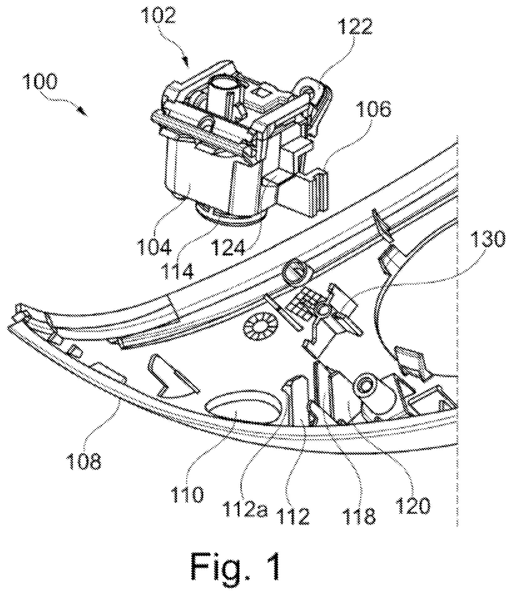 Patent US12581178 Figure 1 – Camera assembly arrangement for vehicle rear view cover and rear view device therewith