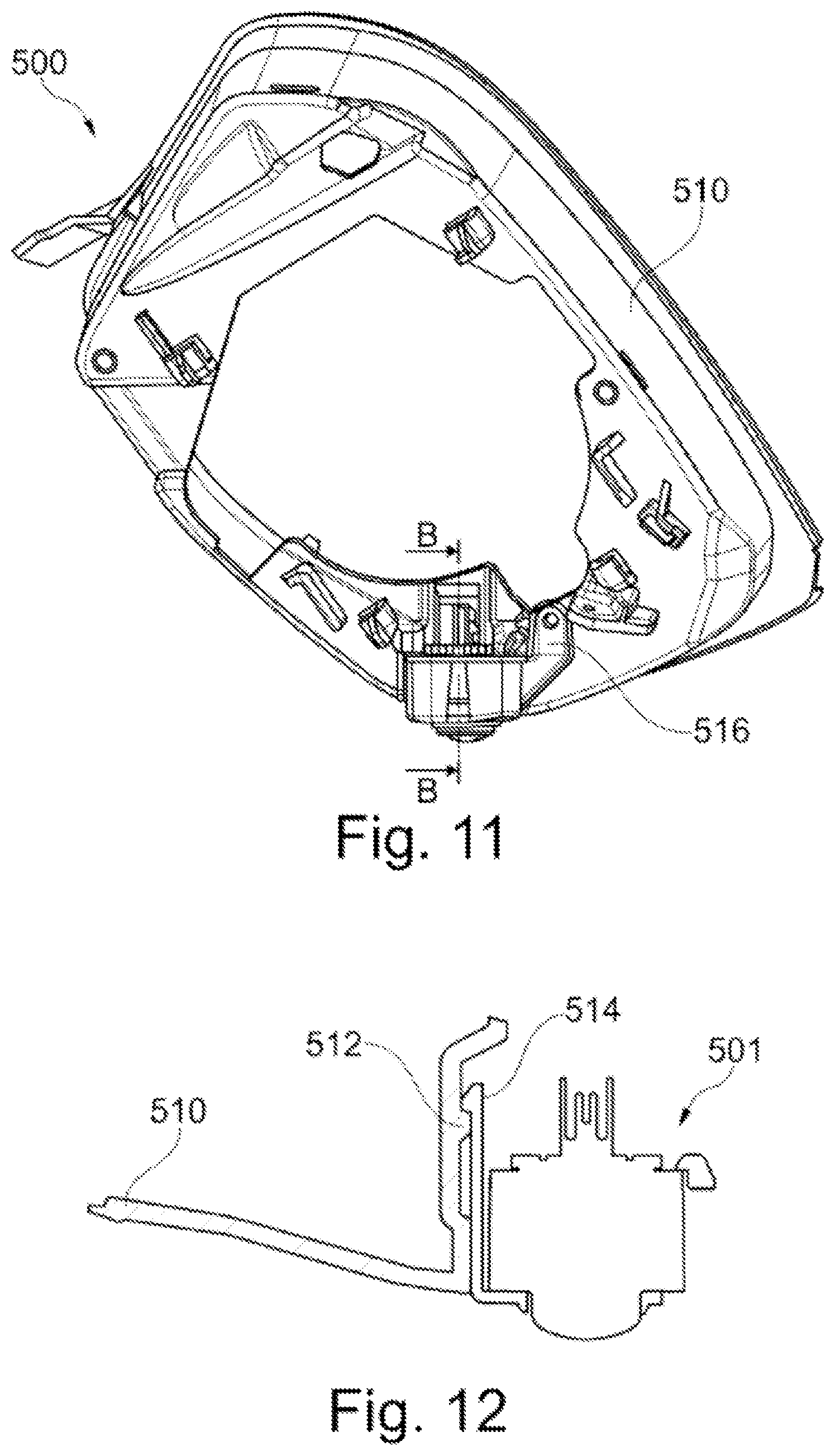 Patent US12581178 Figure 10 – Camera assembly arrangement for vehicle rear view cover and rear view device therewith