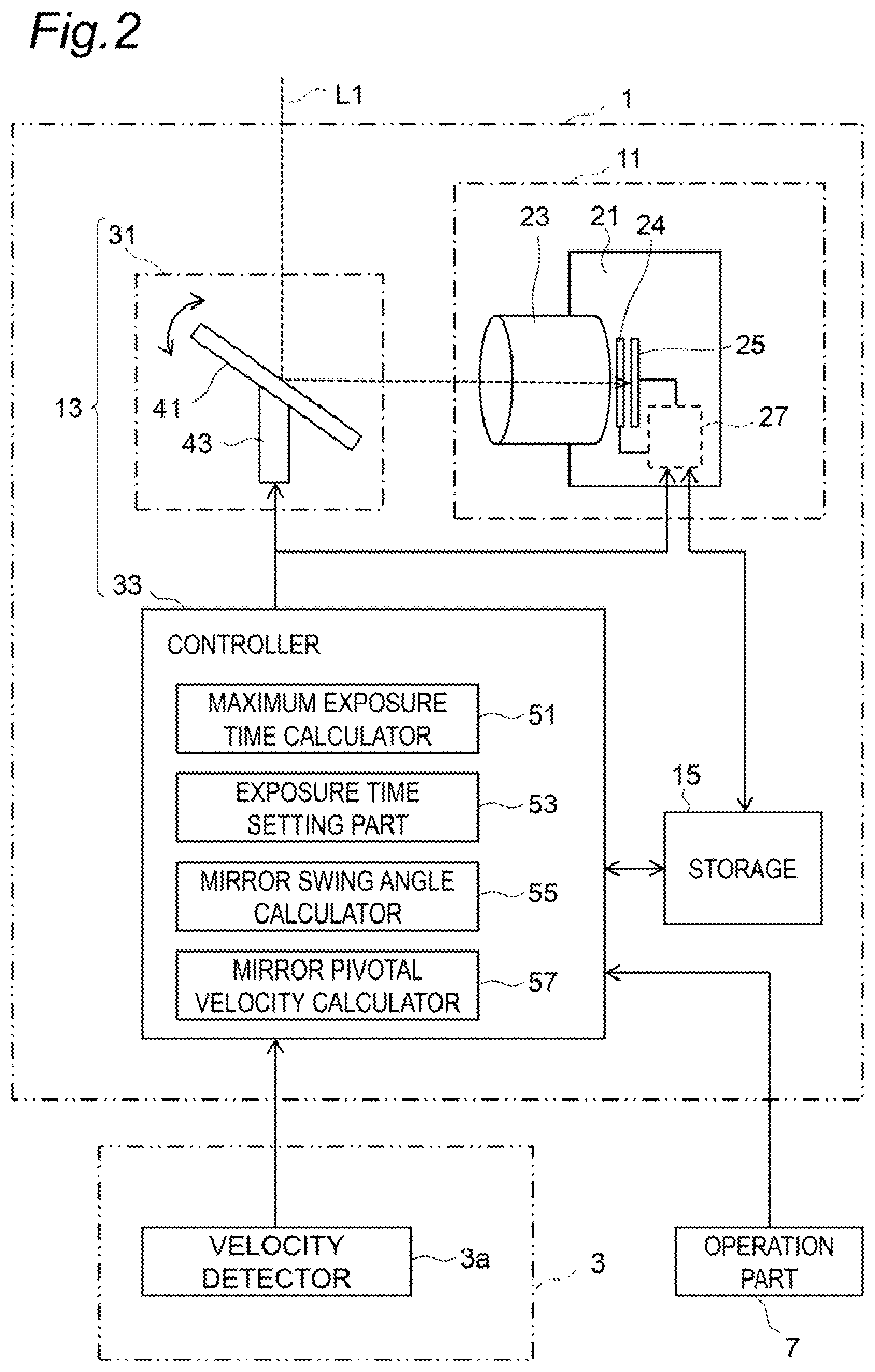 Patent US12581190 Figure 2 – Imaging system and moving body provided with same