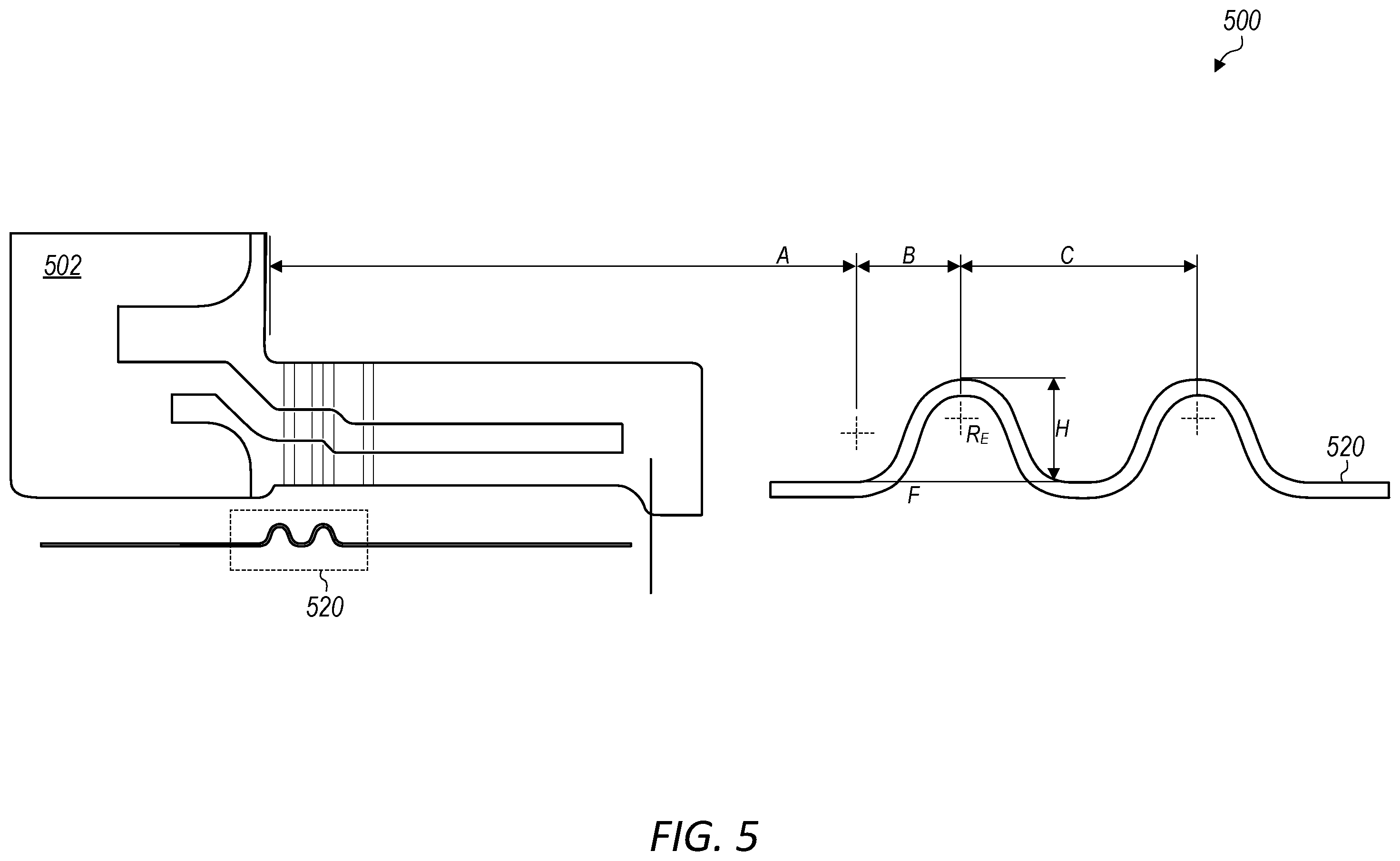 Patent US12581206 Figure 5 – Single flex circuit shared by multiple cameras of a multi-camera system