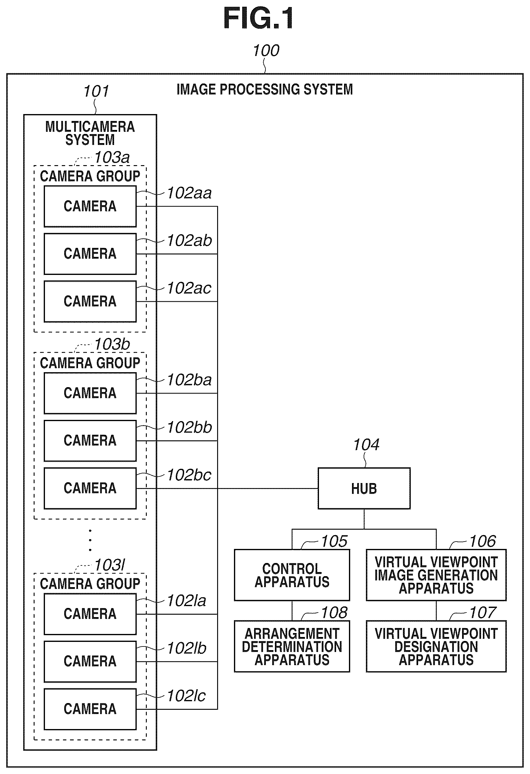 Patent US12581207 Figure 1 – Arrangement determination apparatus, system, arrangement determination method, and recording medium