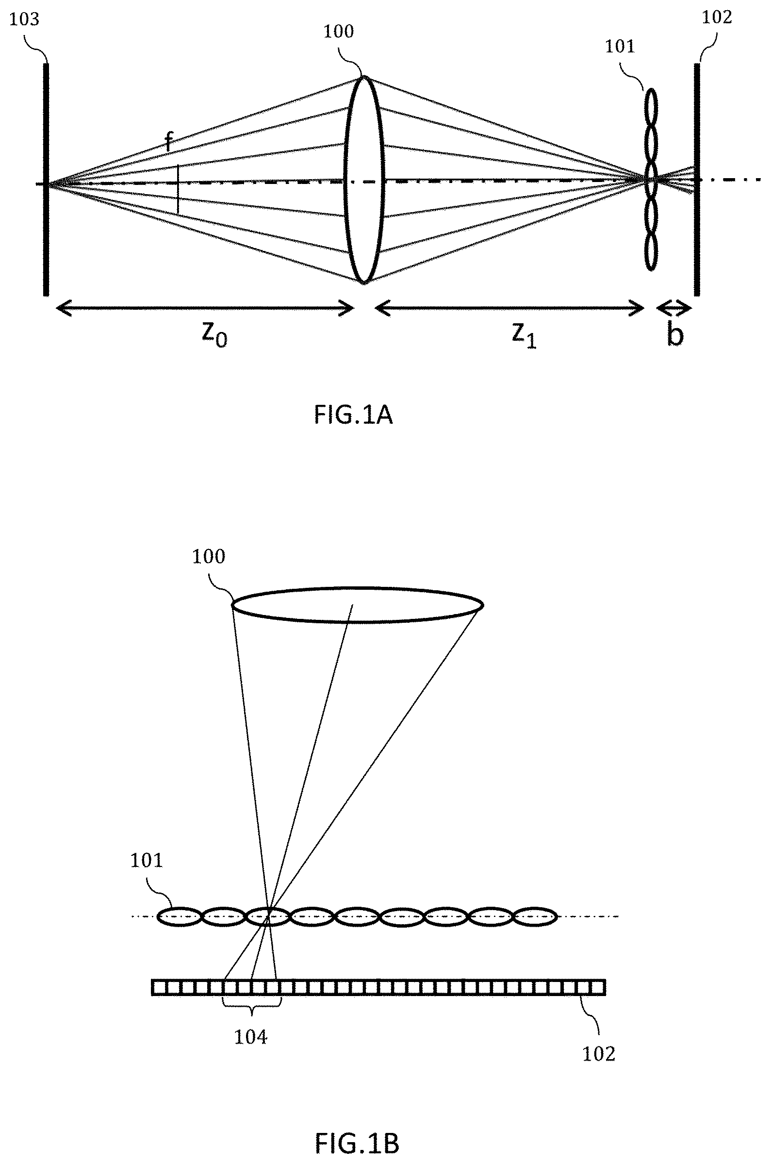 Patent US12581208 Figure 1 – Plenoptic imaging device with a virtual intermediate image