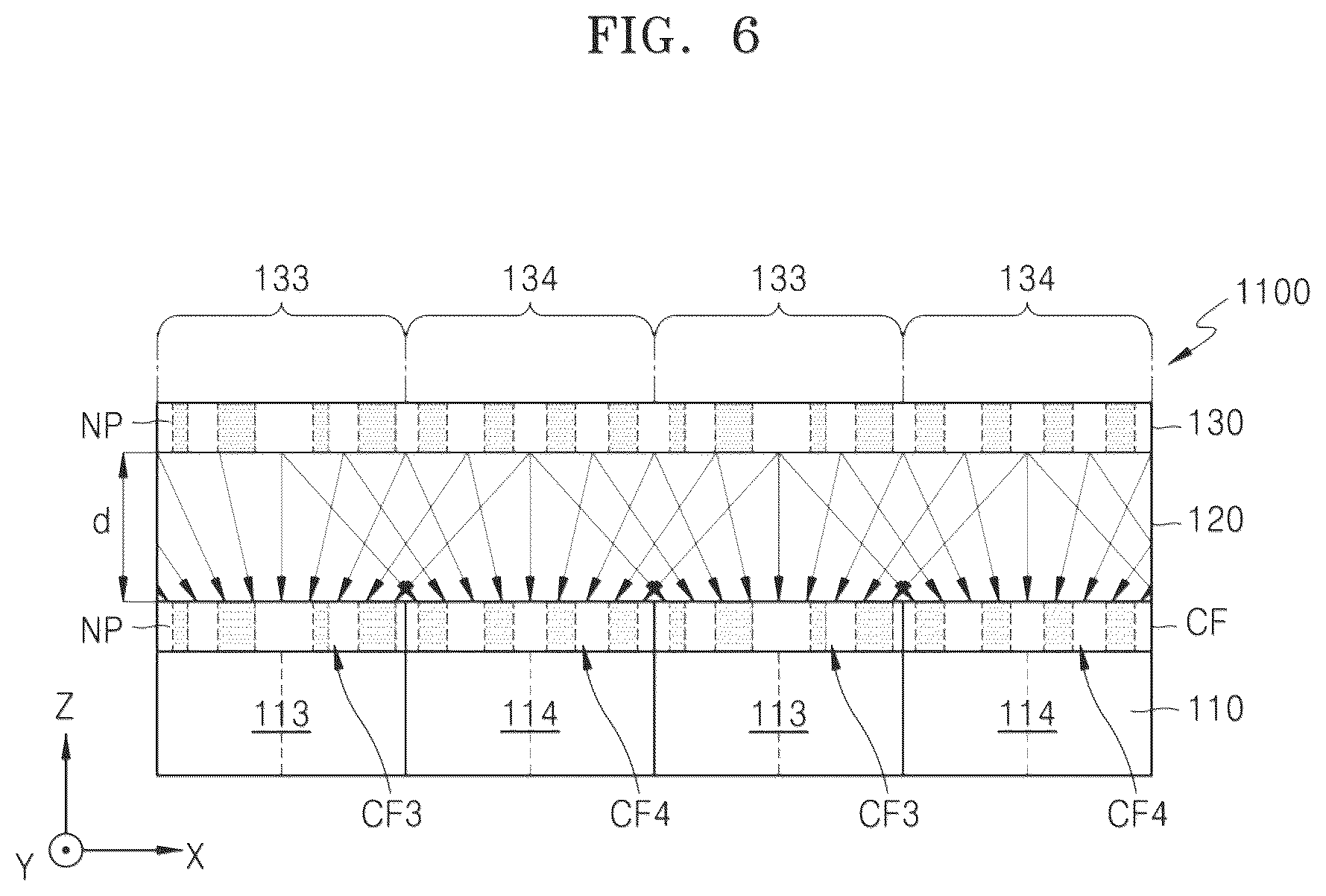 Patent US12581209 Figure 6 – Image sensor including color separating lens array and electronic device including the image sensor