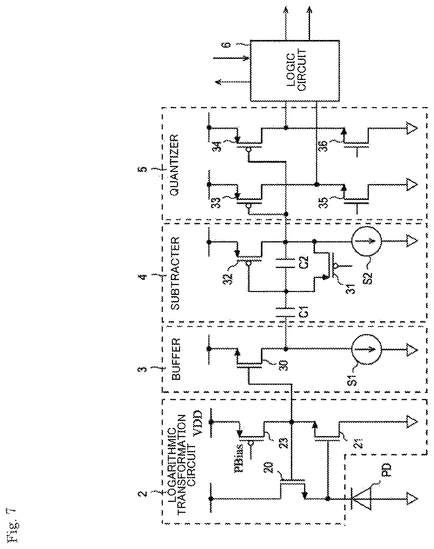 Patent US12581211 Figure 7 – Imaging circuit and imaging device