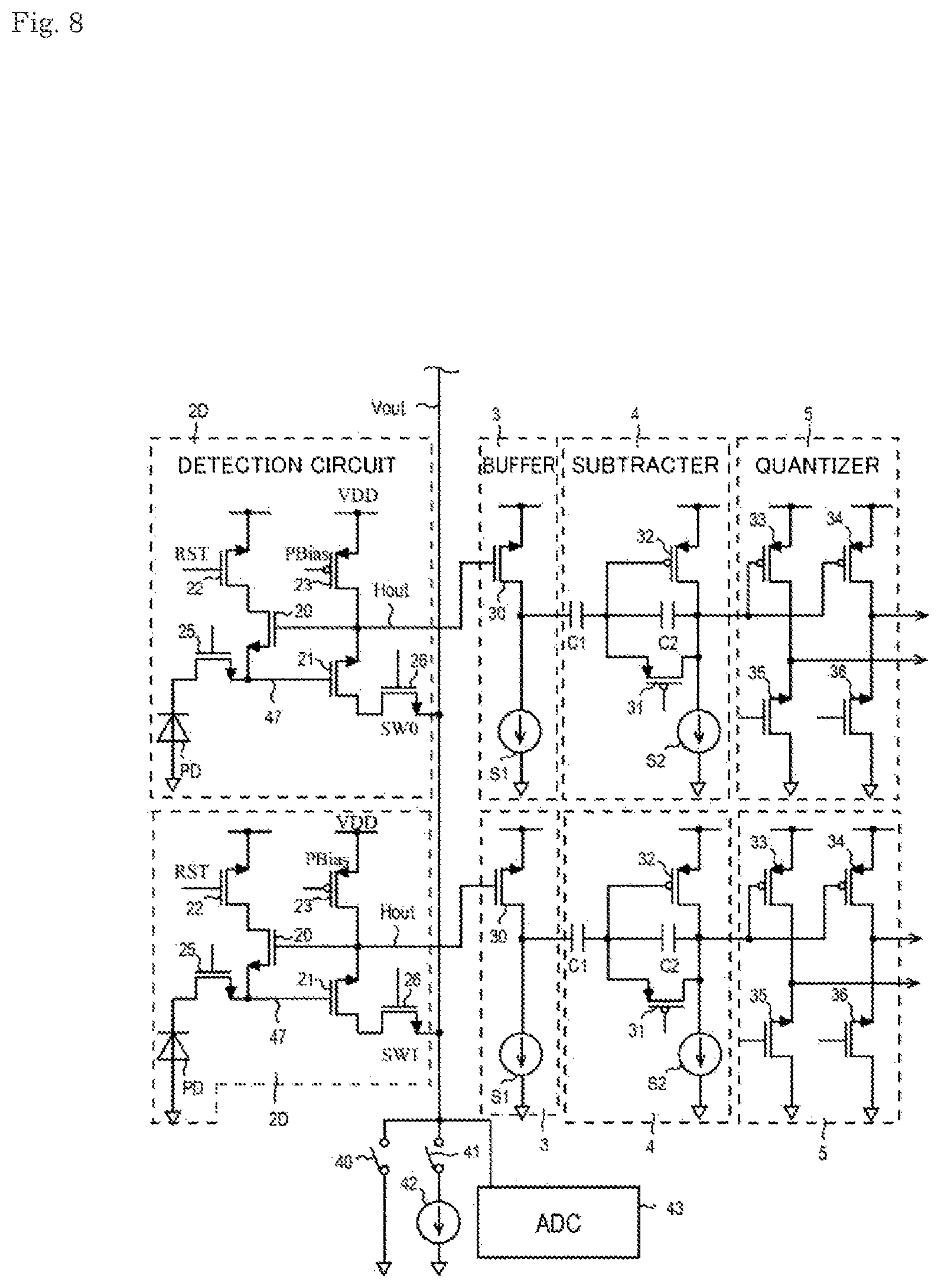 Patent US12581211 Figure 8 – Imaging circuit and imaging device