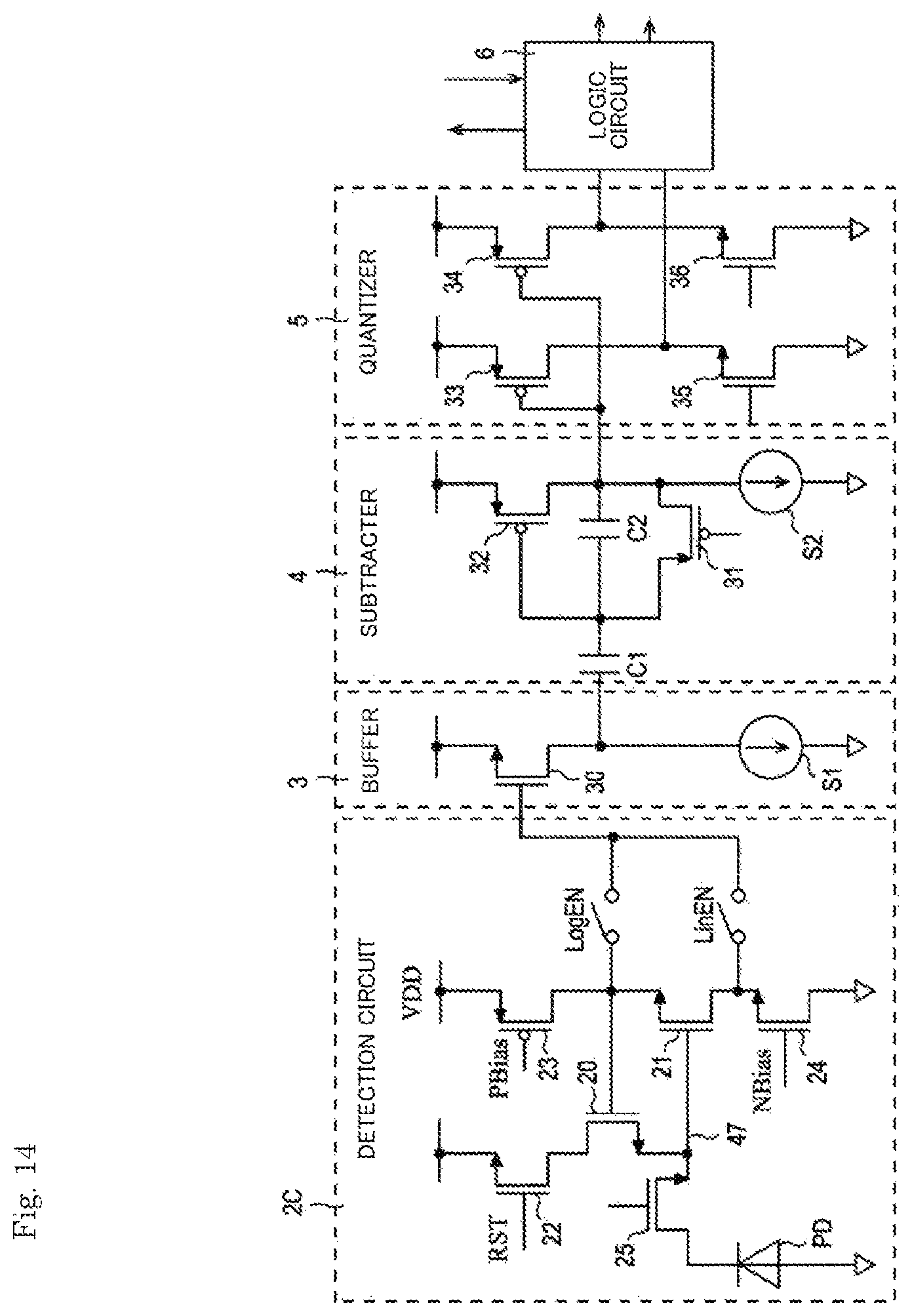 Patent US12581211 Figure 14 – Imaging circuit and imaging device