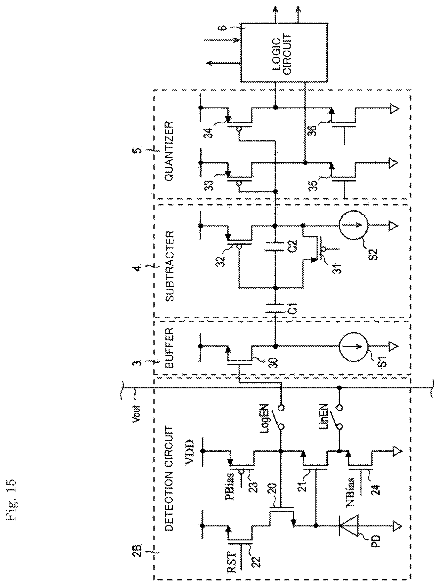 Patent US12581211 Figure 15 – Imaging circuit and imaging device