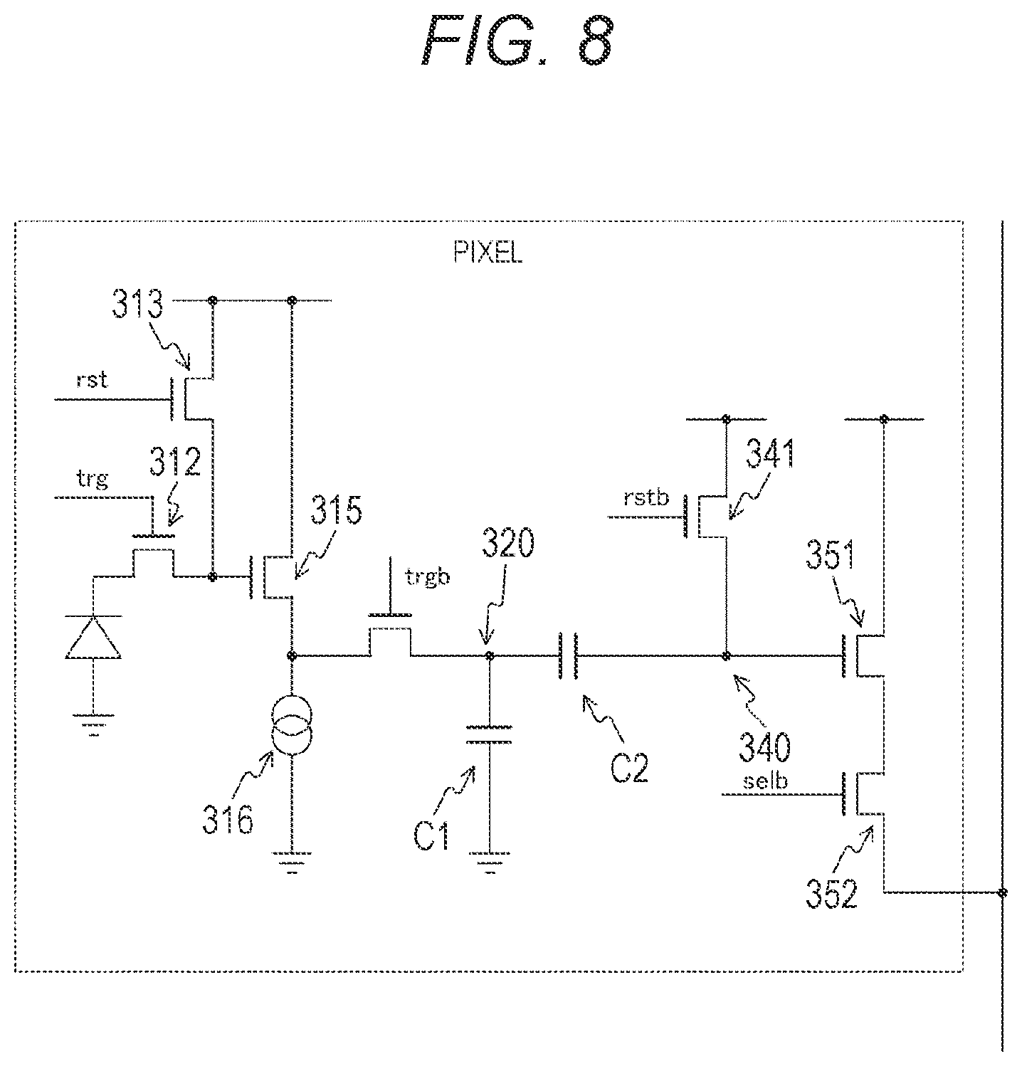 Patent US12581218 Figure 8 – Solid-state imaging element