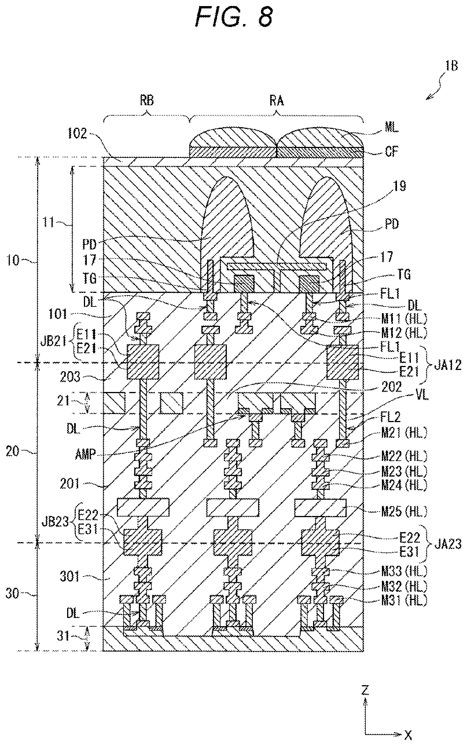 Patent US12581220 Figure 14 – Imaging device having insulated amplification transistor
