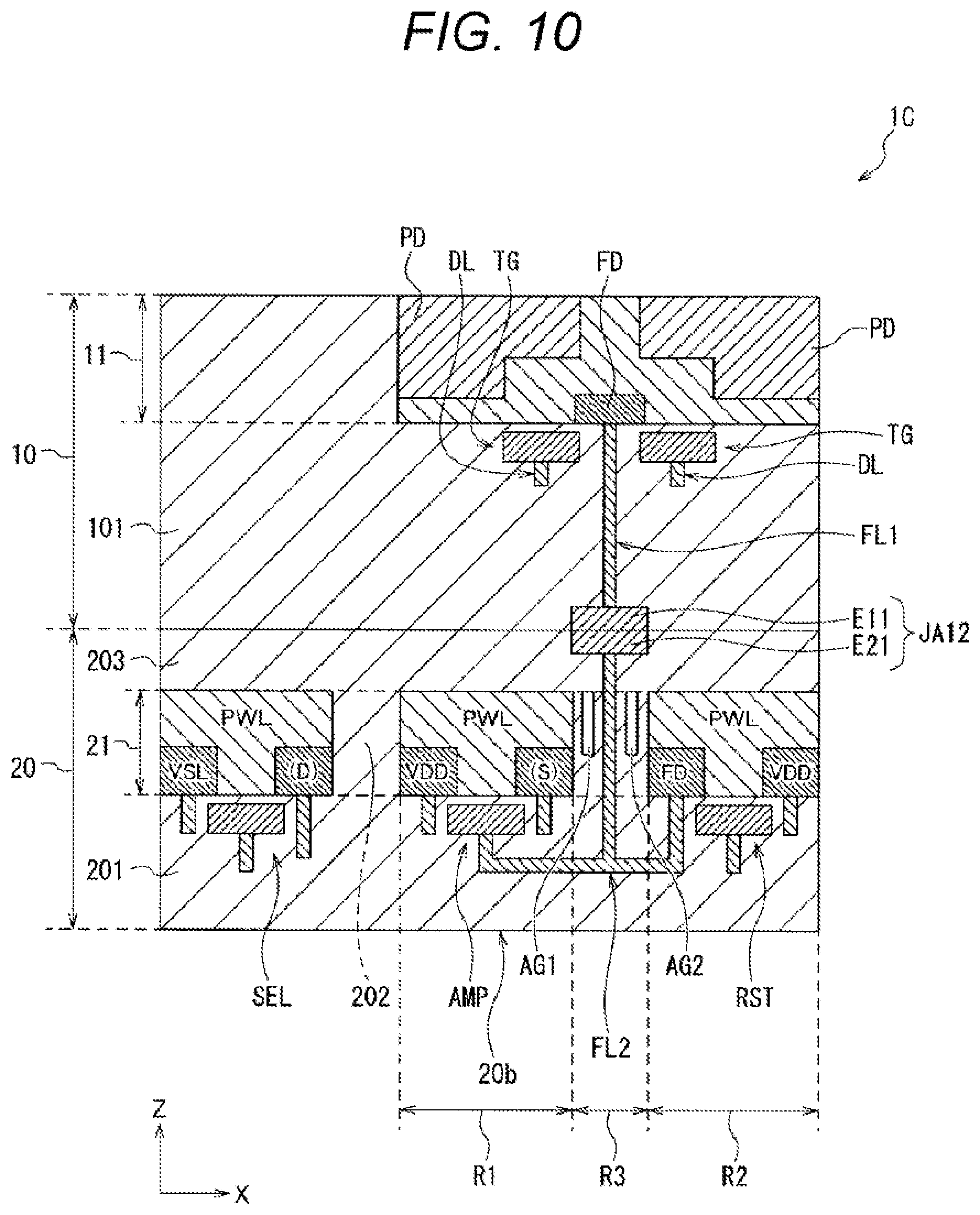 Patent US12581220 Figure 16 – Imaging device having insulated amplification transistor