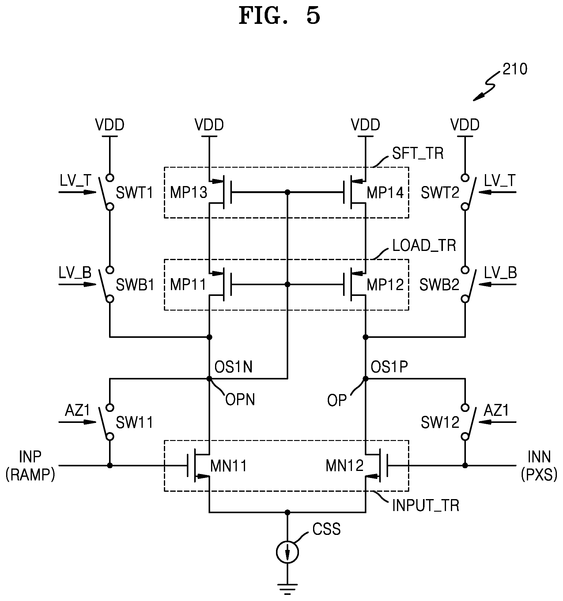 Patent US12581221 Figure 5 – Comparator and image sensor including the same