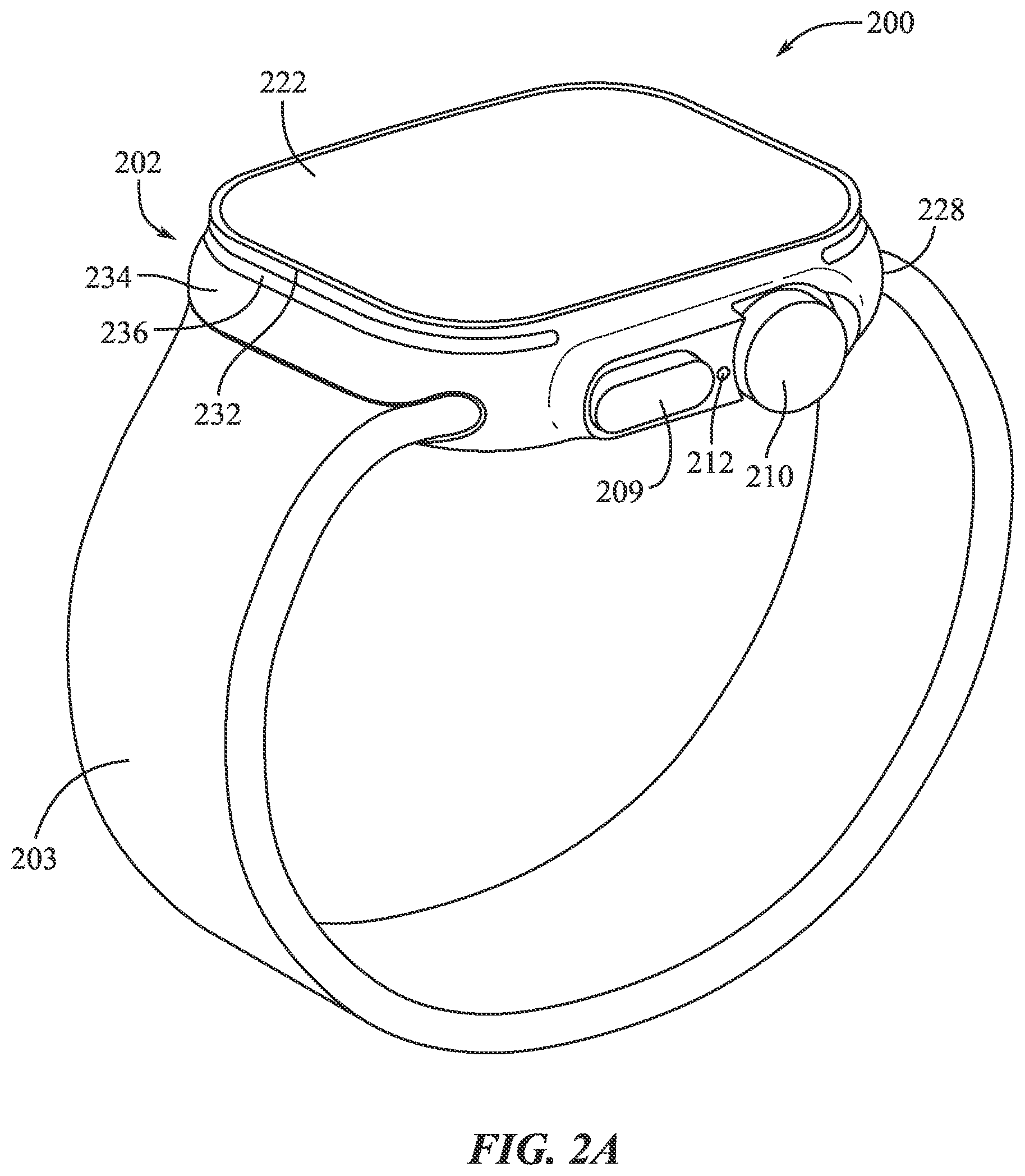 Patent US12581224 Figure 3 – Electronic device with a layered seal