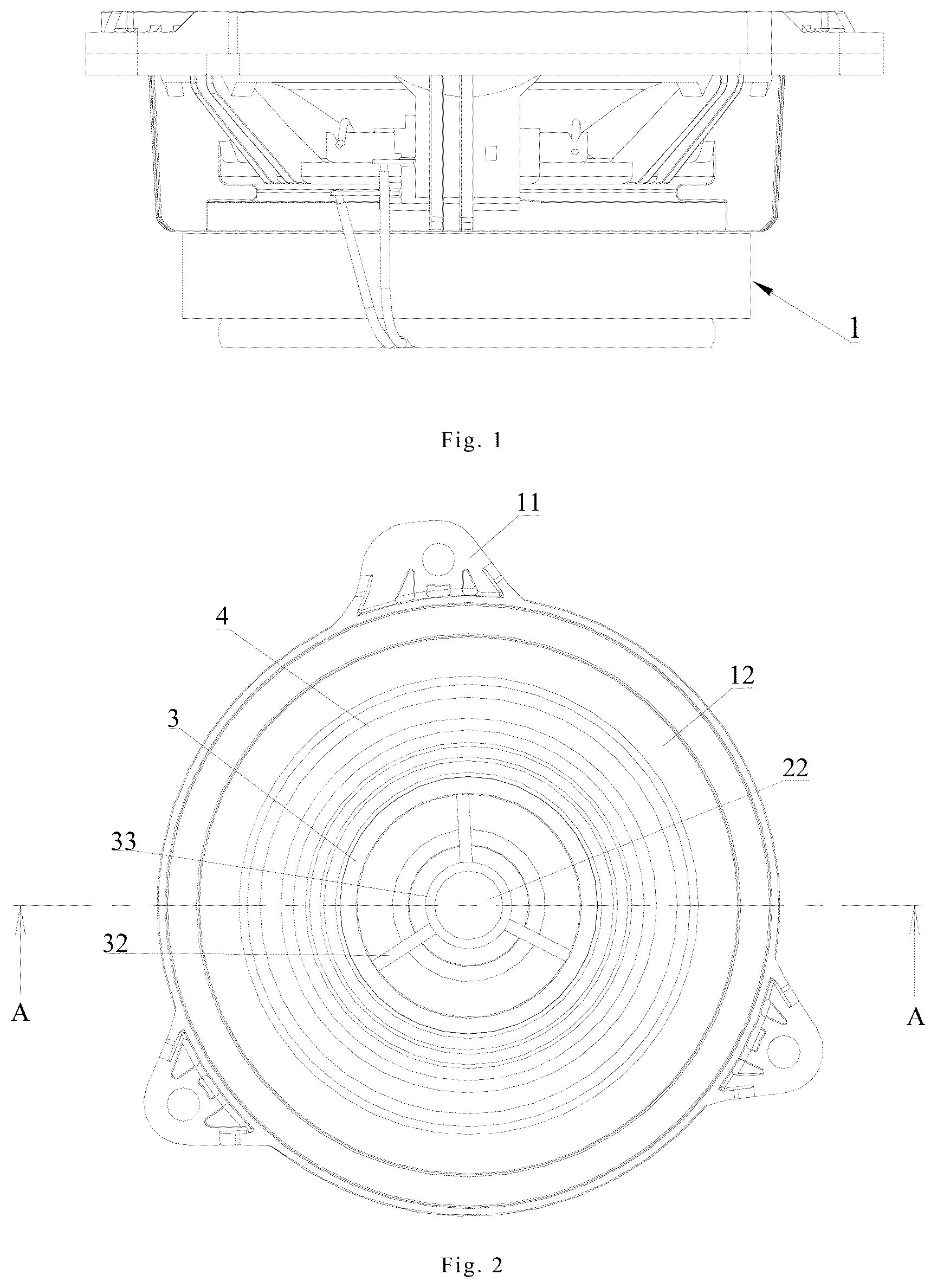 Patent US12581231 Figure 1 – Coaxial loudspeaker with horn and shape optimization method therefor